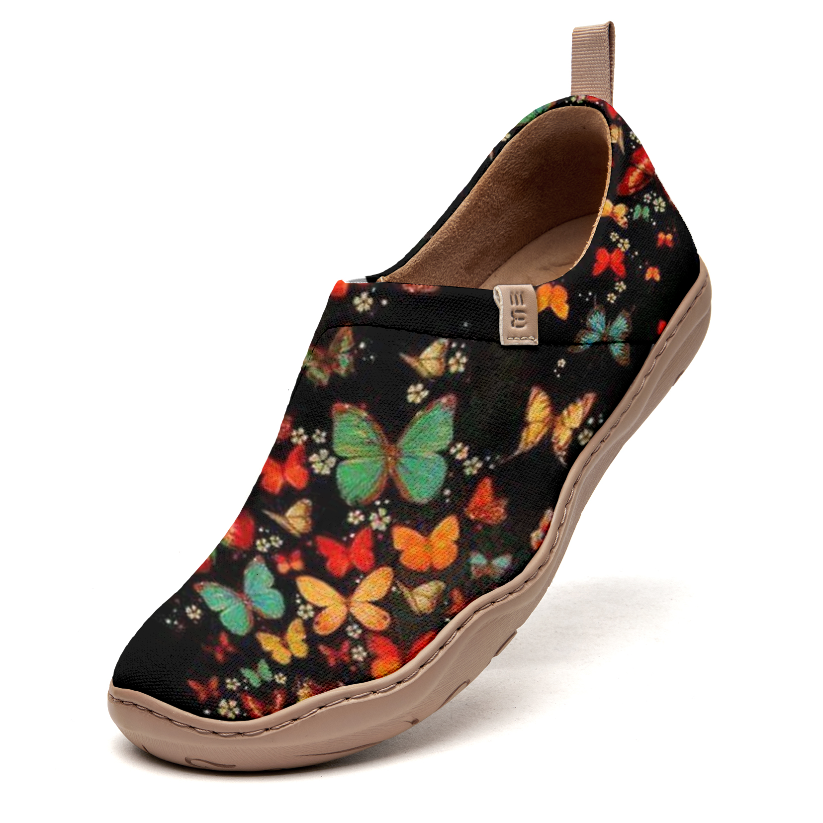 Yiume pour femmes Art Travel Casual Chores Black Butterfly peint, 100% coton