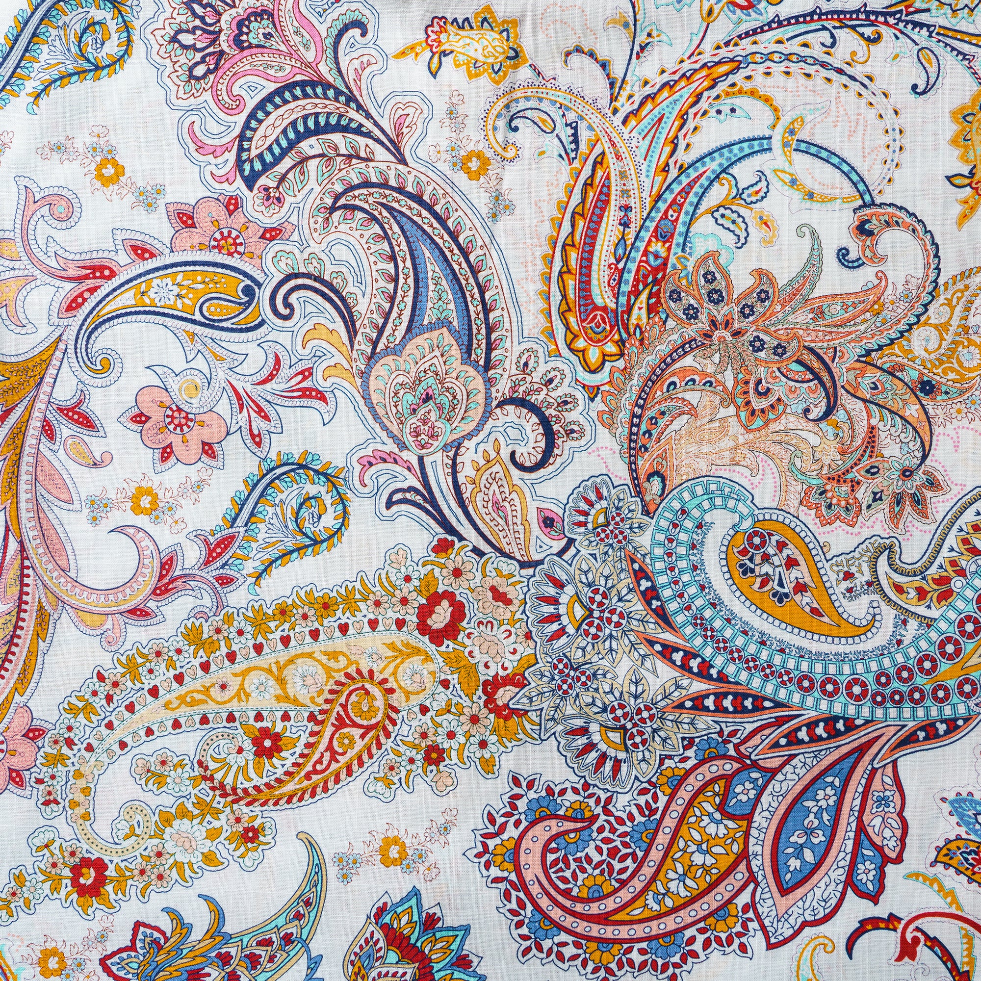 Tanz von Paisley 100% Baumwolle Herren Langarm Button-Down Hemd Weiß Aloha Hawaiian