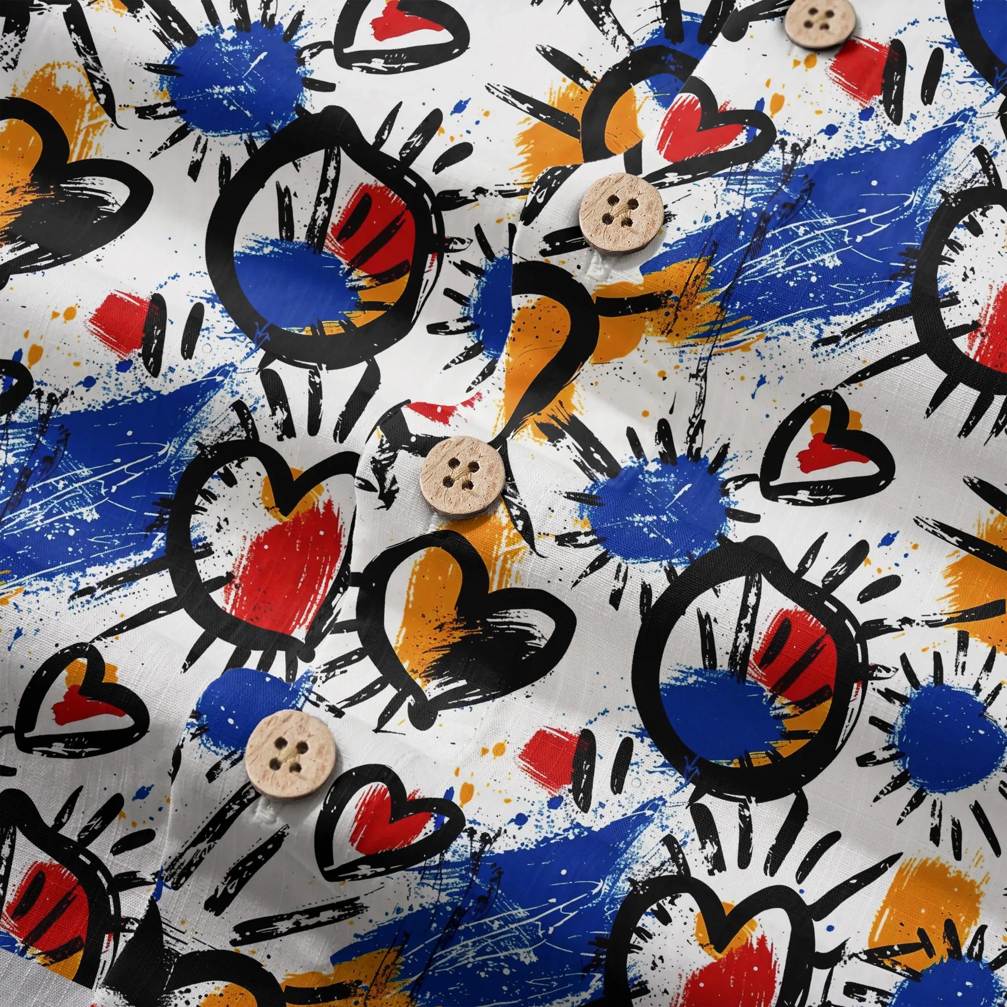 100% cotton men's Hawaiian shirt, short sleeve, button-up