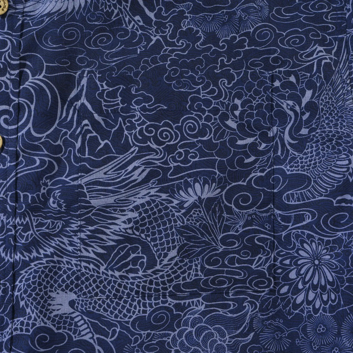 Yiume Auspice Beast Shirt, blue with mythical creature design
