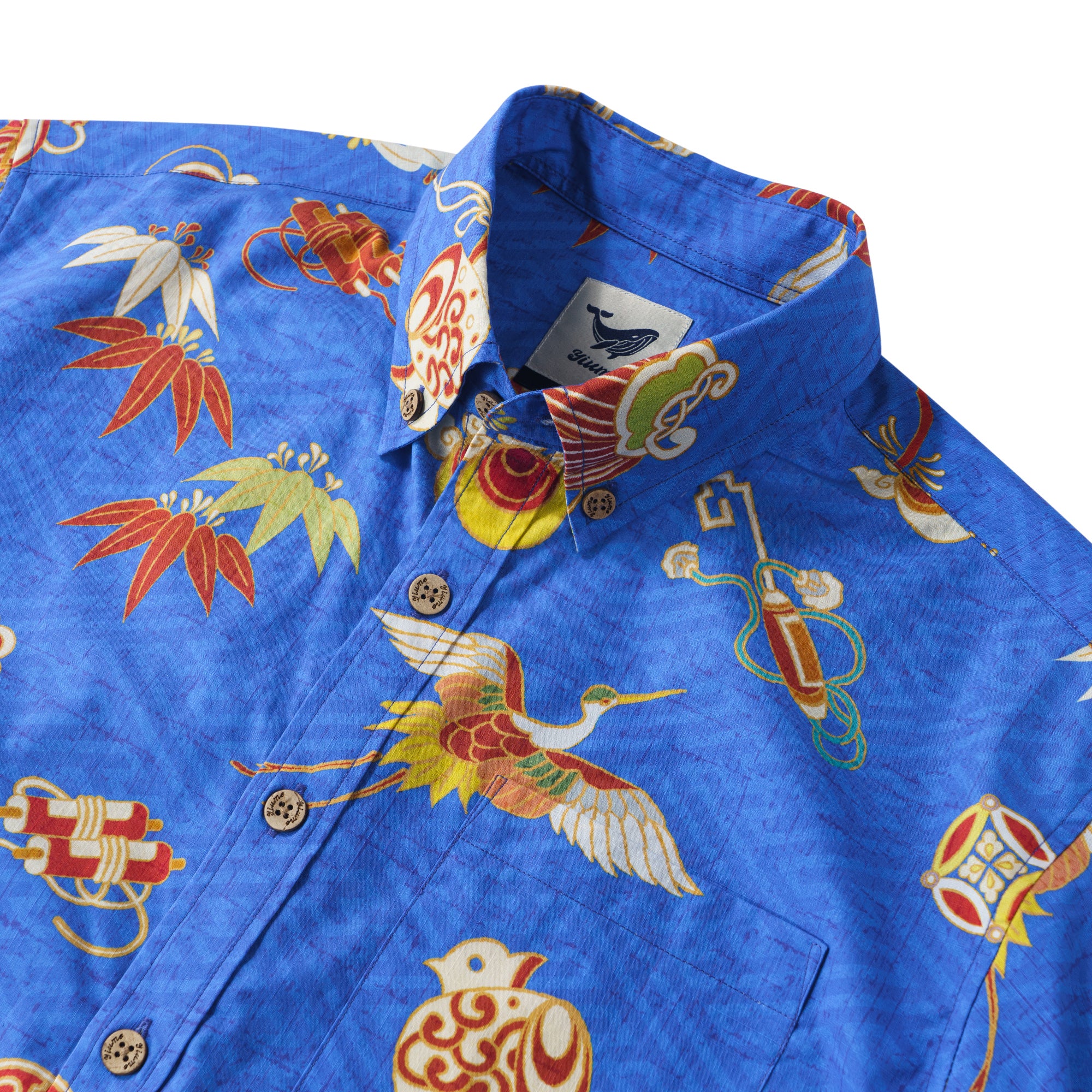 Chemise à manches courtes en coton 100 % pour homme avec boutons Nippon's Treasure Patterns Aloha Hawaiian