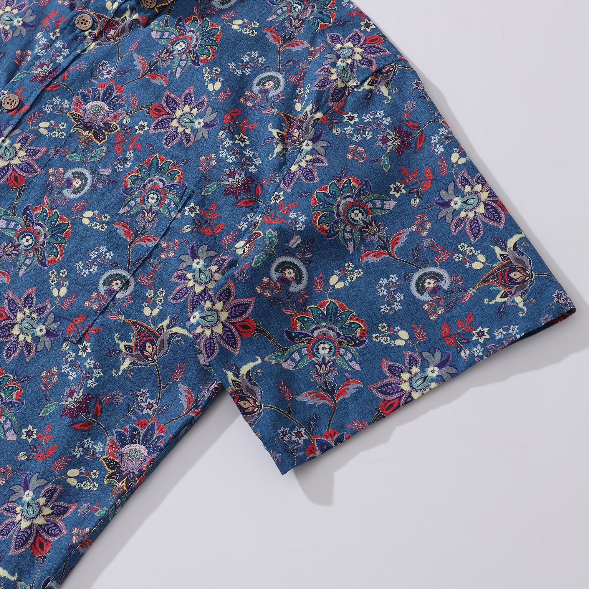 Hawaiianisches Hemd für Männer Geheimnisse der Natur Button-Down-Hemd Kurzarm 100% Baumwollhemd