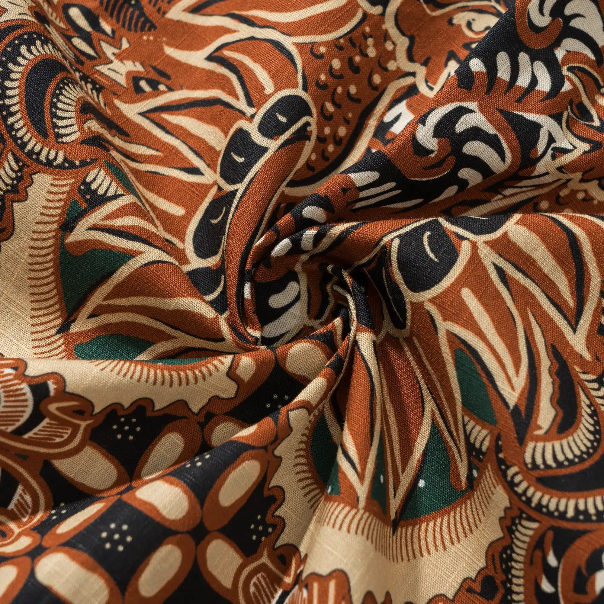 Luxury print Indian style men's art shirt