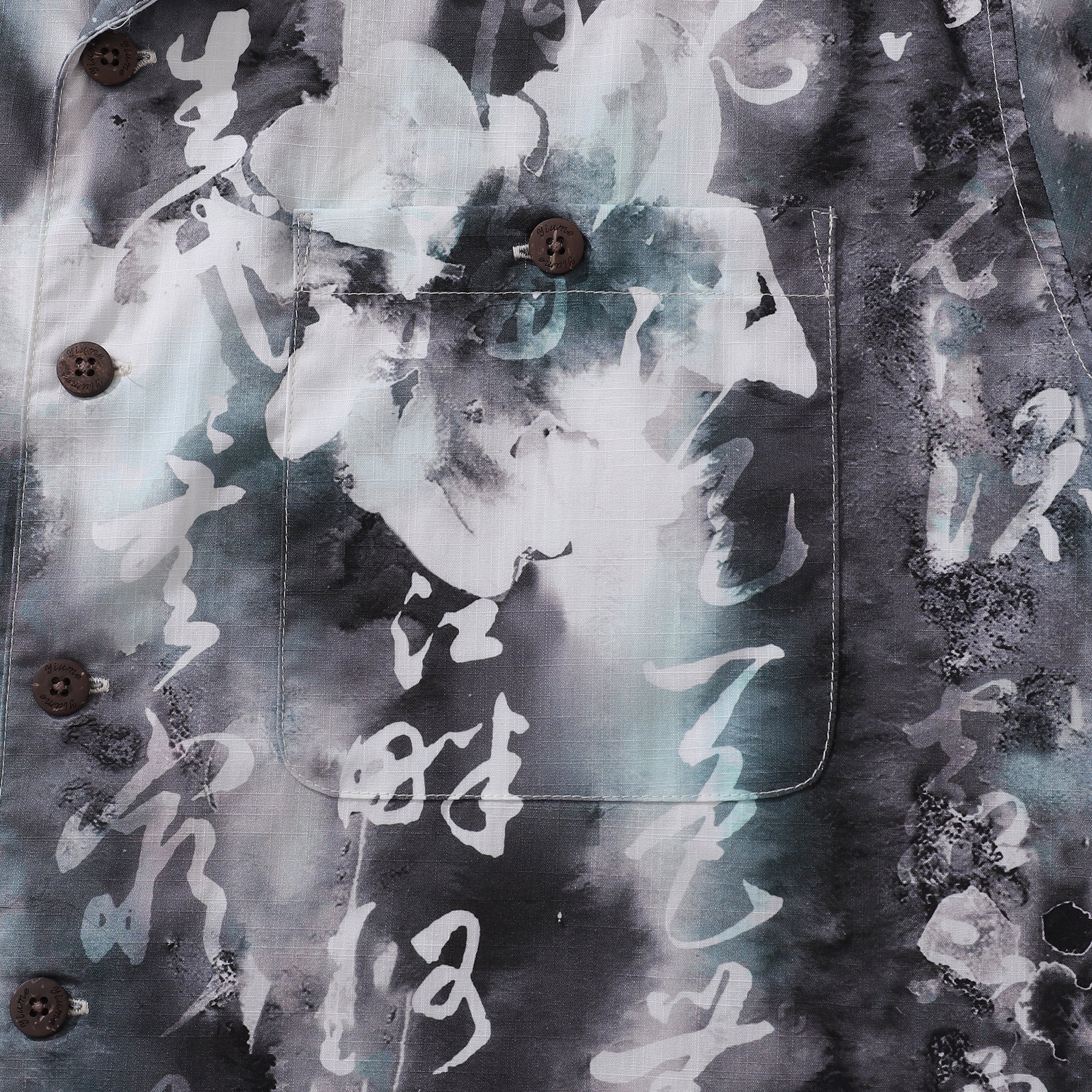 Chemise hawaïenne designer pour hommes, chemise en peinture à l'encre chinoise, 100 % coton, chemise à col camp.