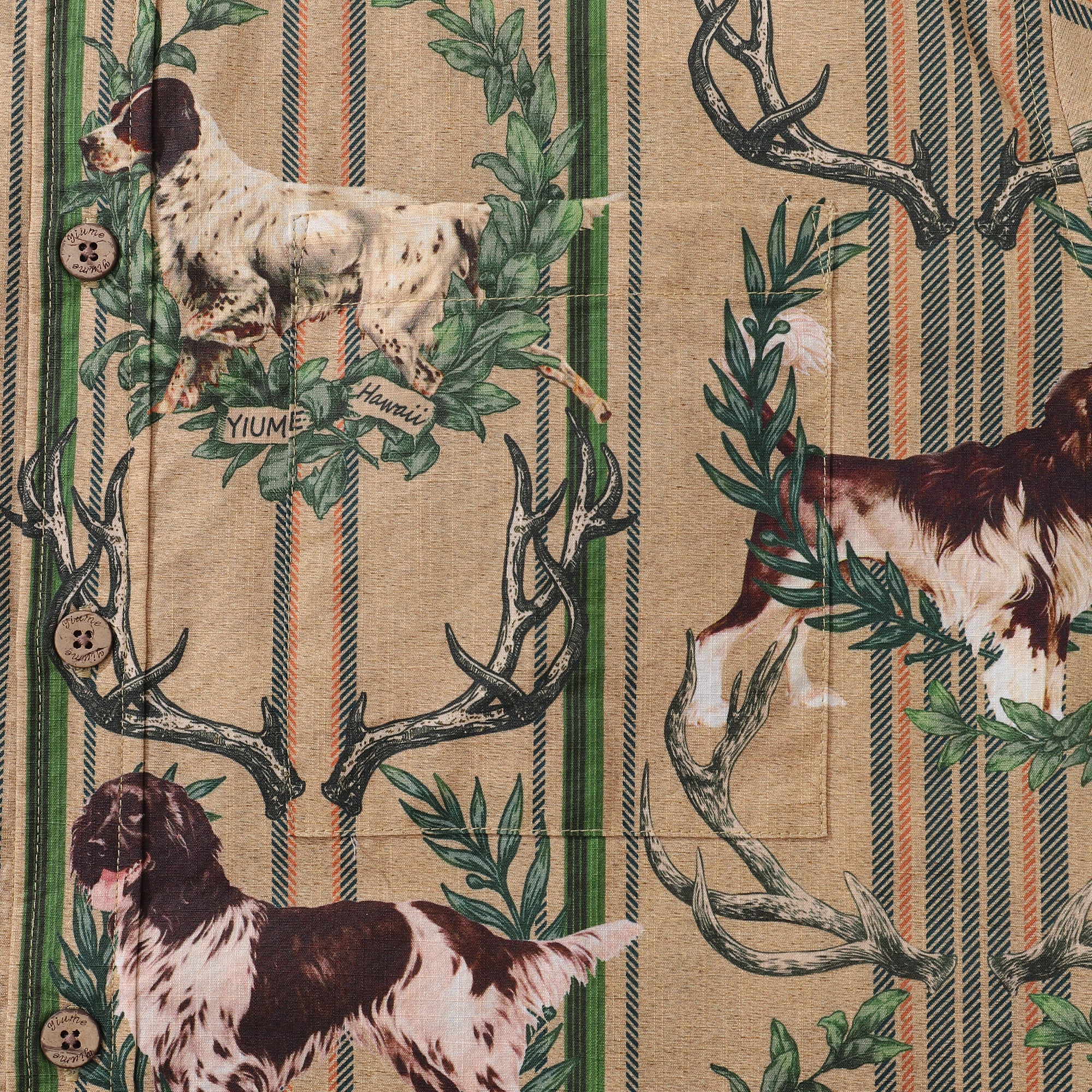 Hawaiian Shirt für Männer Sleuth Hound Button-down Shirt Kurzarm 100% Baumwollshirt