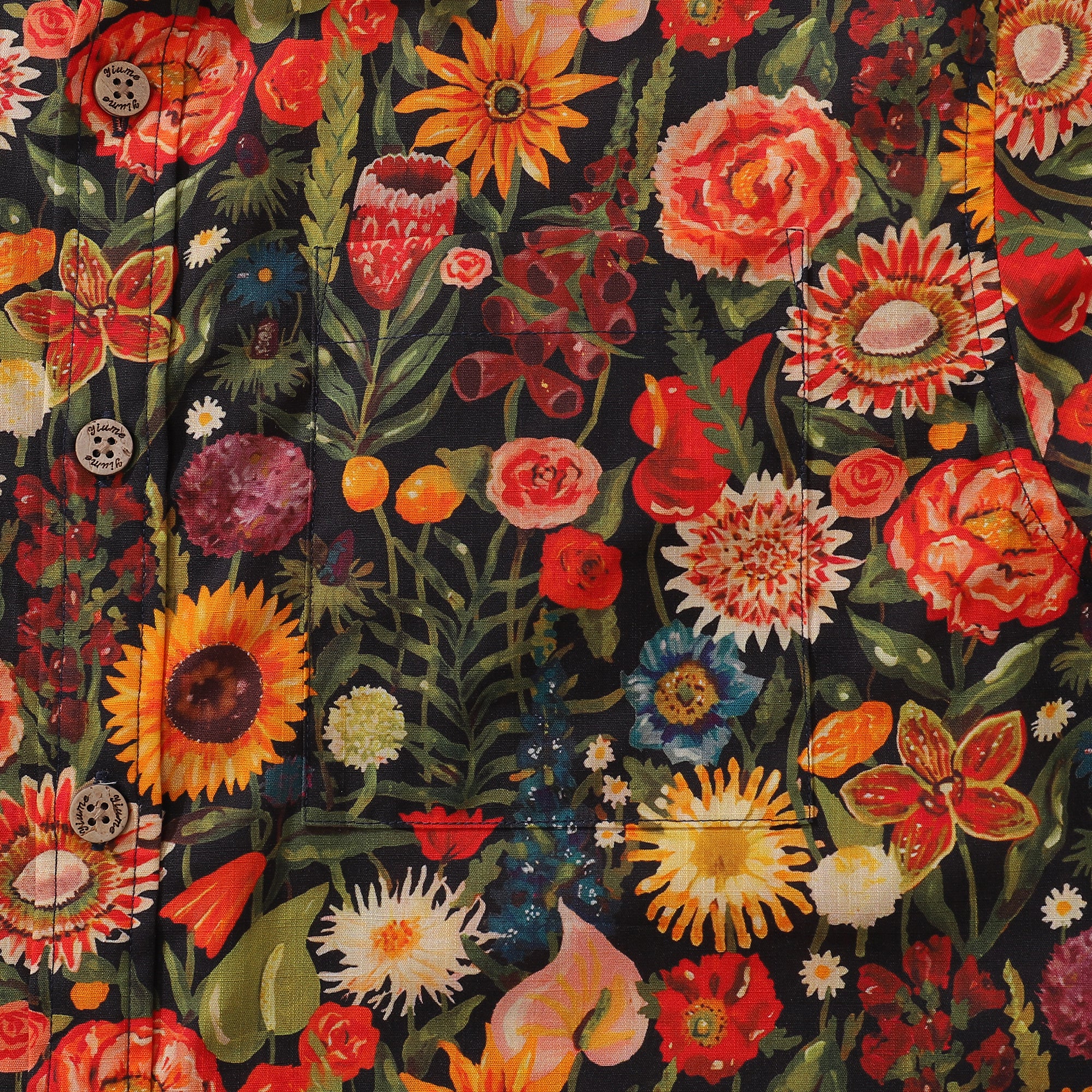 1930s Vintage Hawaiian Shirt For Men Flowers Shirt Button-down Short Sleeve 100% Cotton Shirt