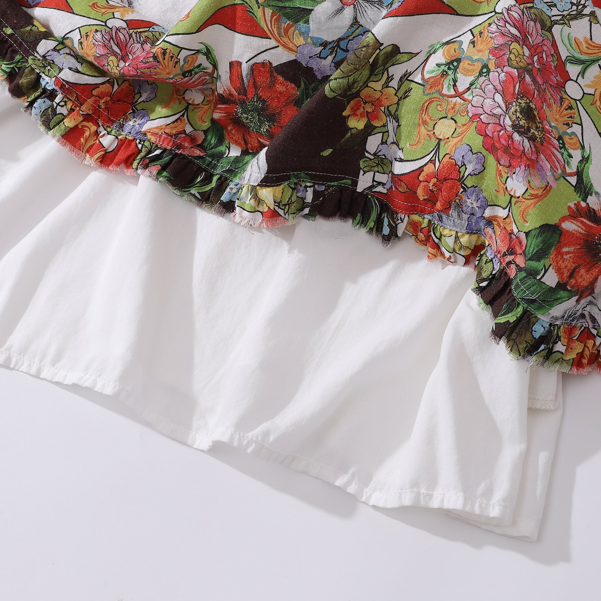 Hawaiian Dress For Women Floral Geometry V-Neck Dress