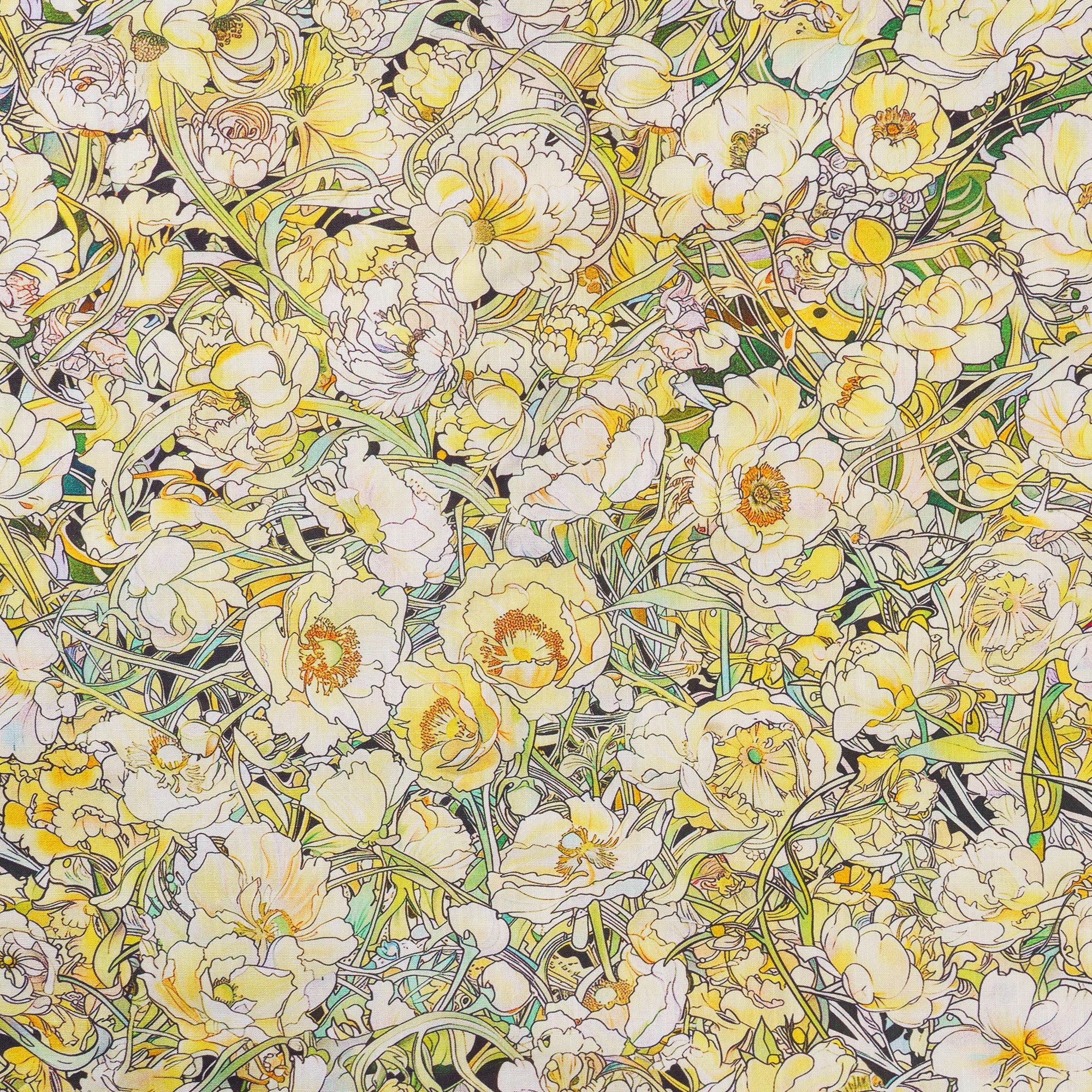 Chemise hawaïenne florale 100 % coton pour homme, à manches courtes, à boutons, chemise Aloha jaune