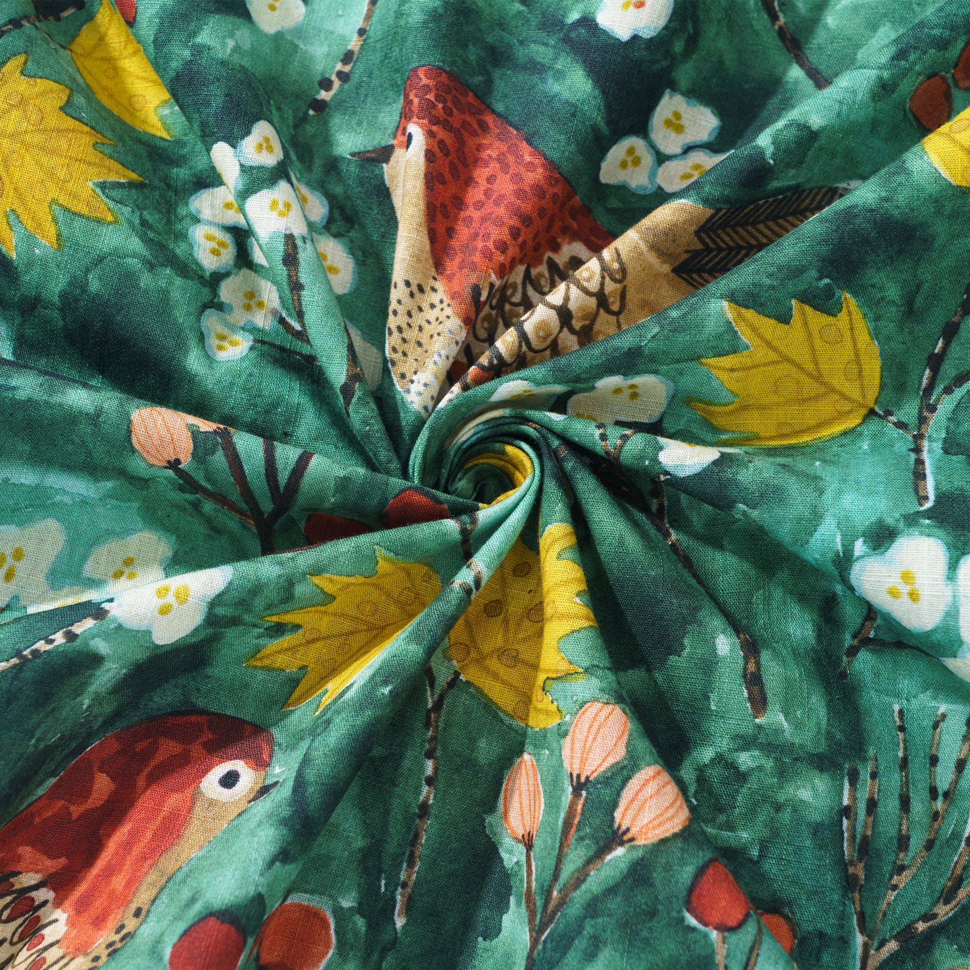 Herbstvögel von Katie Wilson 100% Baumwolle Herren Kurzarm Camp-Kragen Hemd Aloha Hawaiian