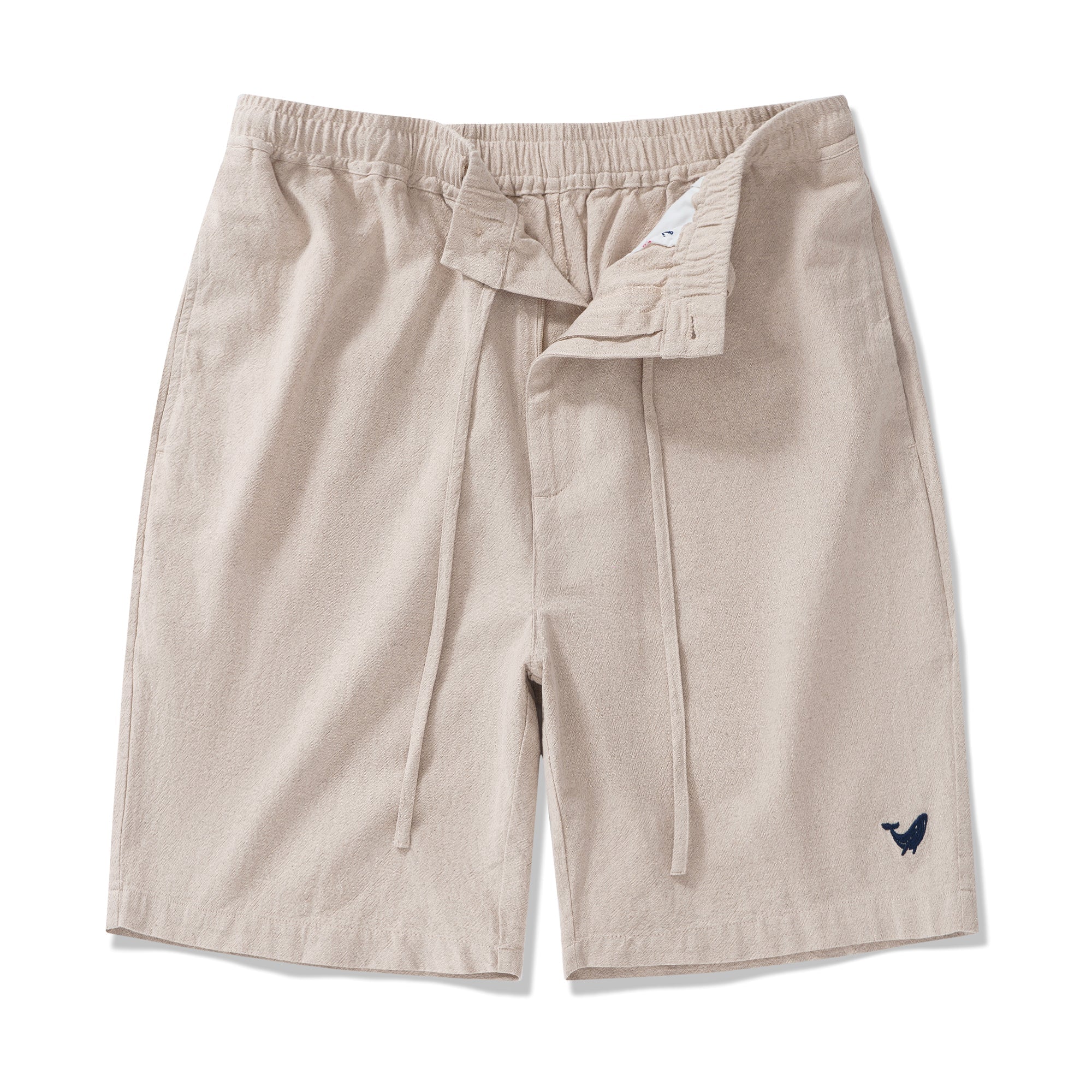 Mens Linen Shorts Mid-Rise Straight Bermuda 8-10 Inch 5-Pocket Shorts - FLAXEN Version 3.0 5-pocket - Flaxen Version 3.0