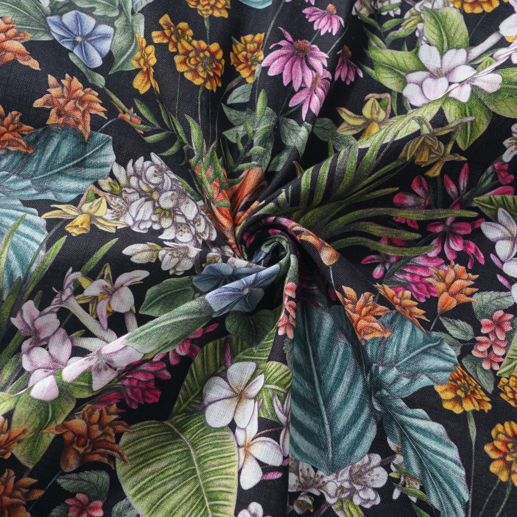 La Signification des Fleurs Par Cecilia Battaini Chemise à Manches Longues pour Homme 100% Coton Boutonnée Aloha Hawaïenne