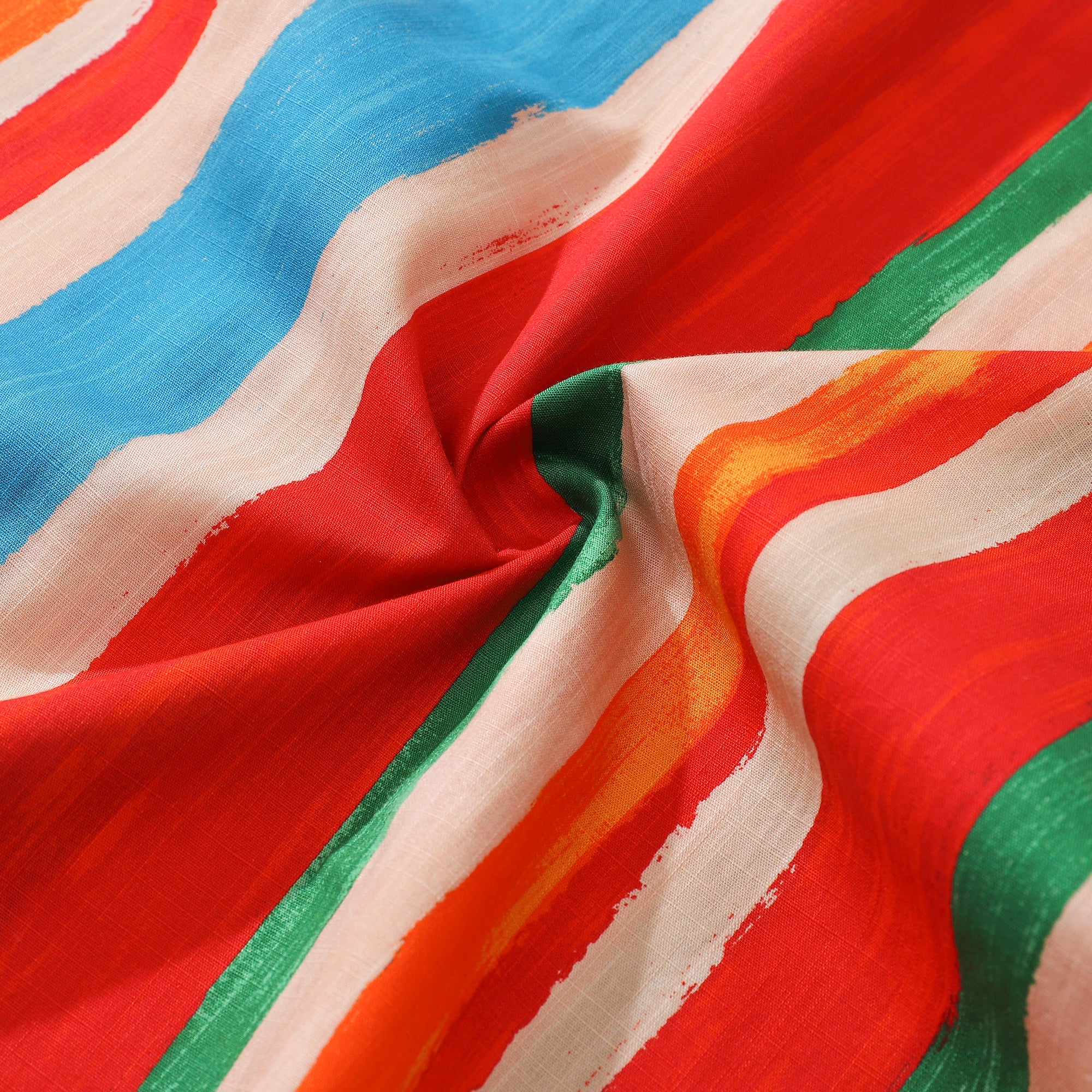 Herren Streifen Hawaiian Shirt Buntes Baumwoll Kurzarm Button-Down Aloha Shirt