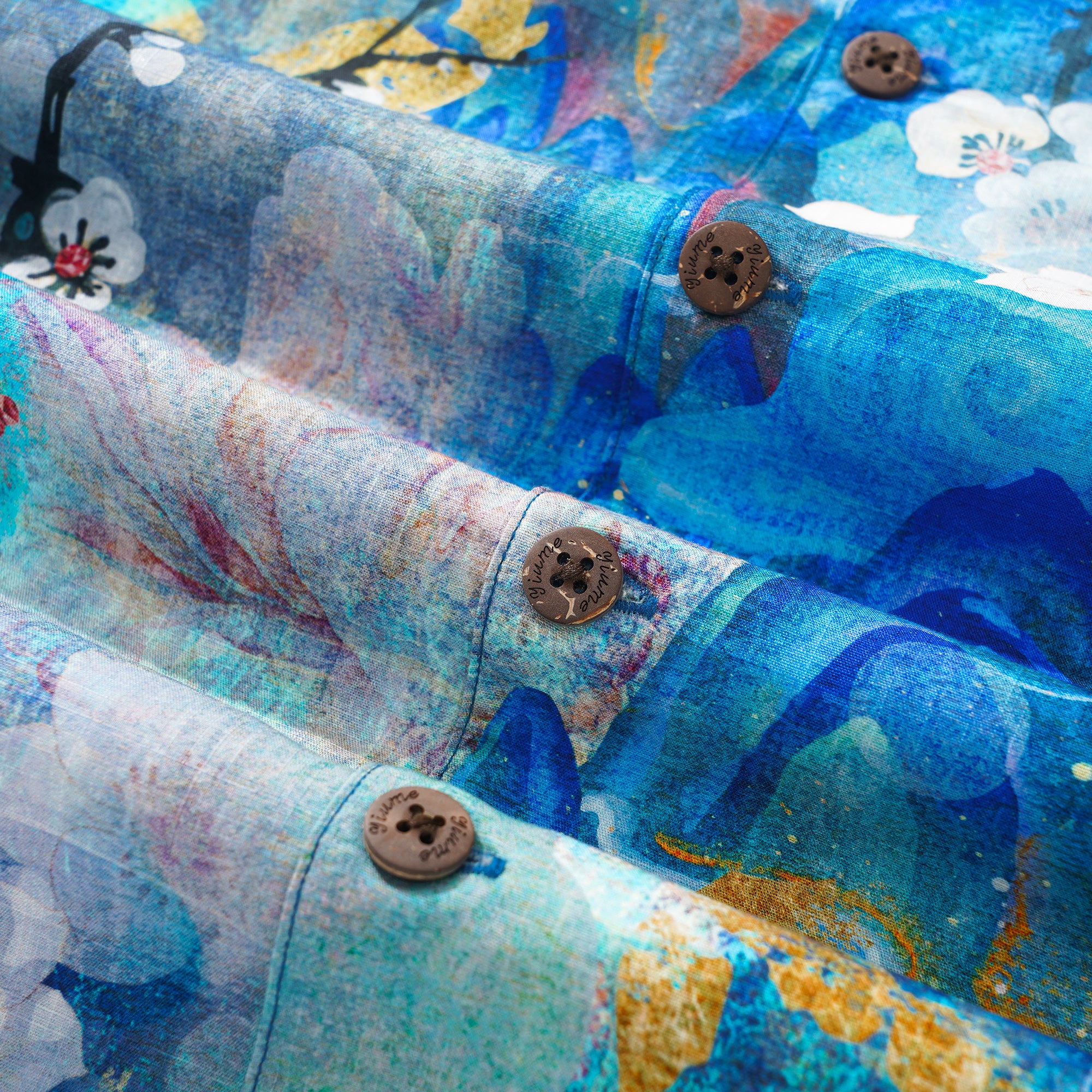 Chemise hawaïenne masculine collier de camp à manches courtes 100% coton aloha enchanté cerf