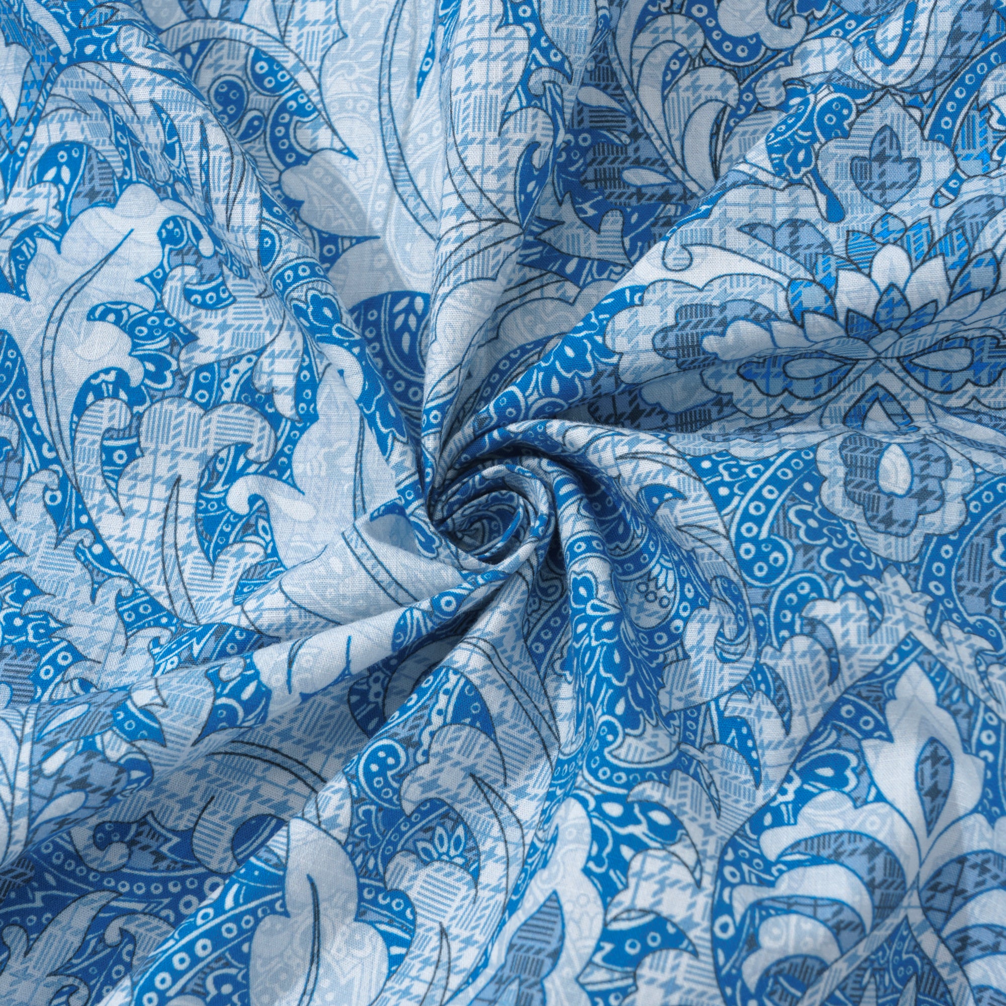 Chemise hawaïenne pour hommes Chemise à boutons cobalt rêve à manches courtes 100 % coton Chemise Aloha