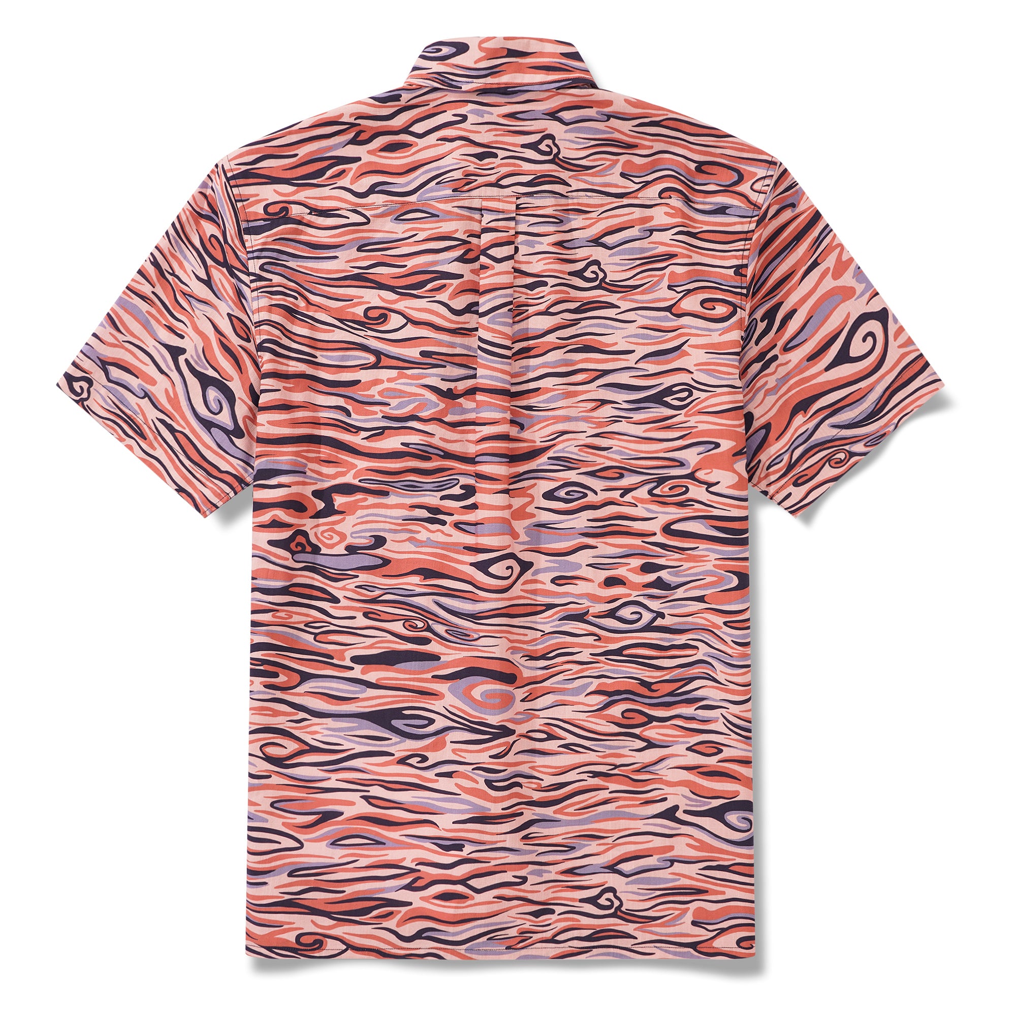 Herren Pink Hawaiian Shirt Kurzarm Button-Down 100% Baumwolle Aloha Drache Segen