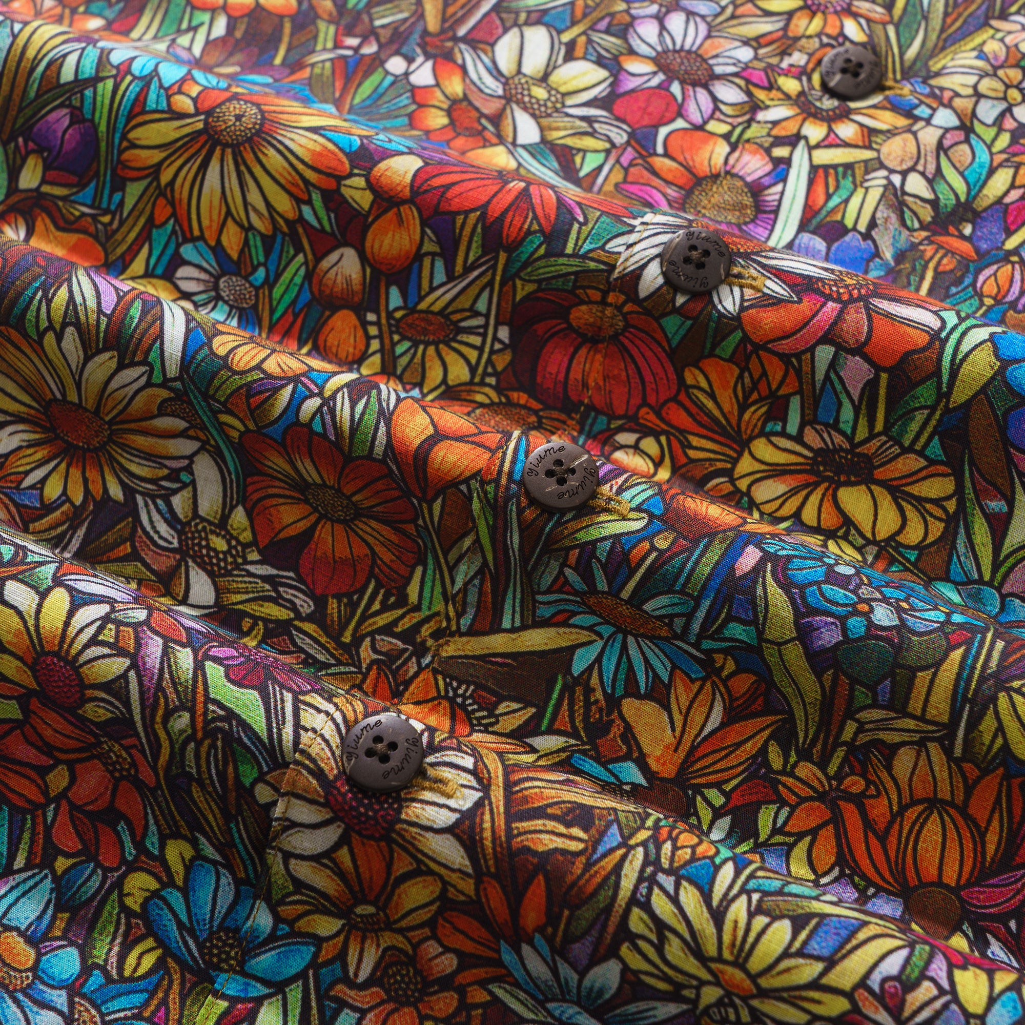 1930s Hawaiian Shirt 100% Cotton Men's Short Sleeve Camp Collar Aloha Shirt Mirror Of Wildflowers