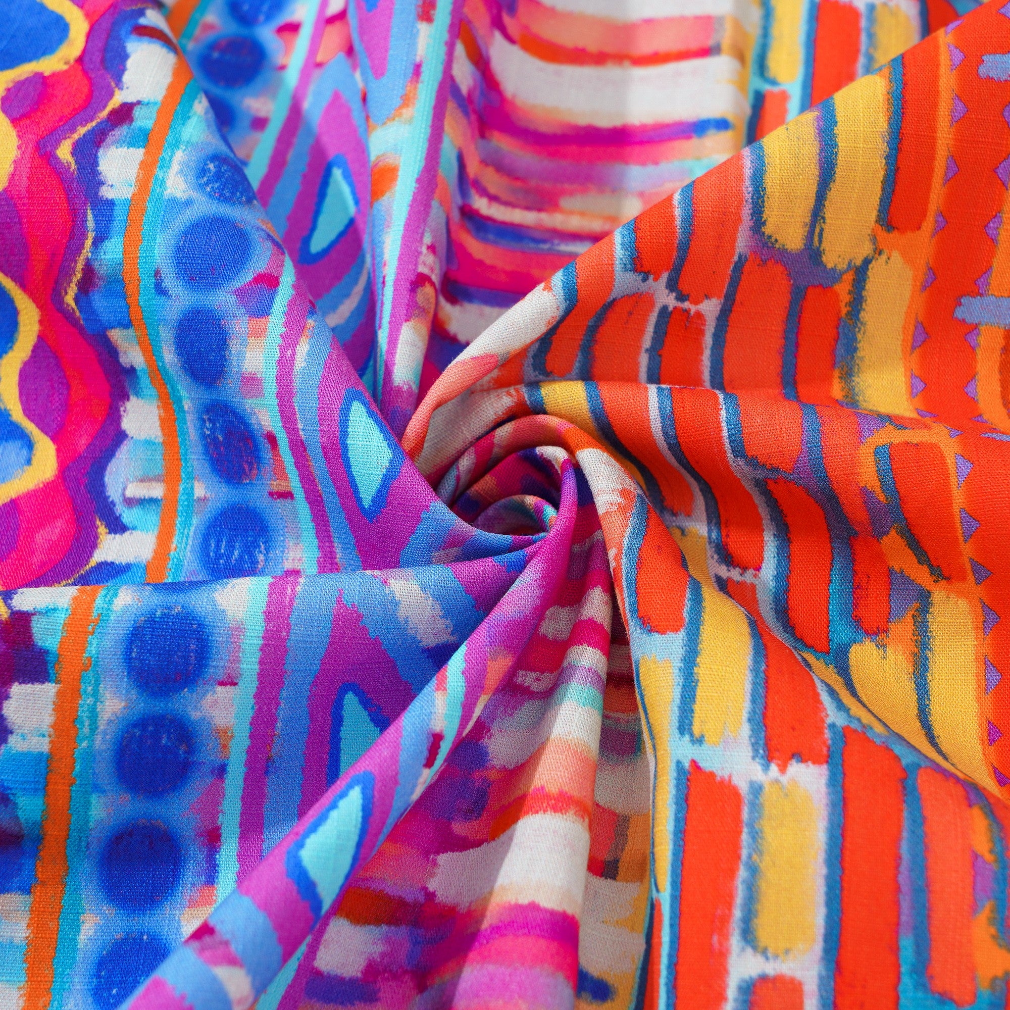 Herren Hawaiian Shirt Kurzarm Button-Down 100% Baumwolle Rot Aloha Geometrisch Maße