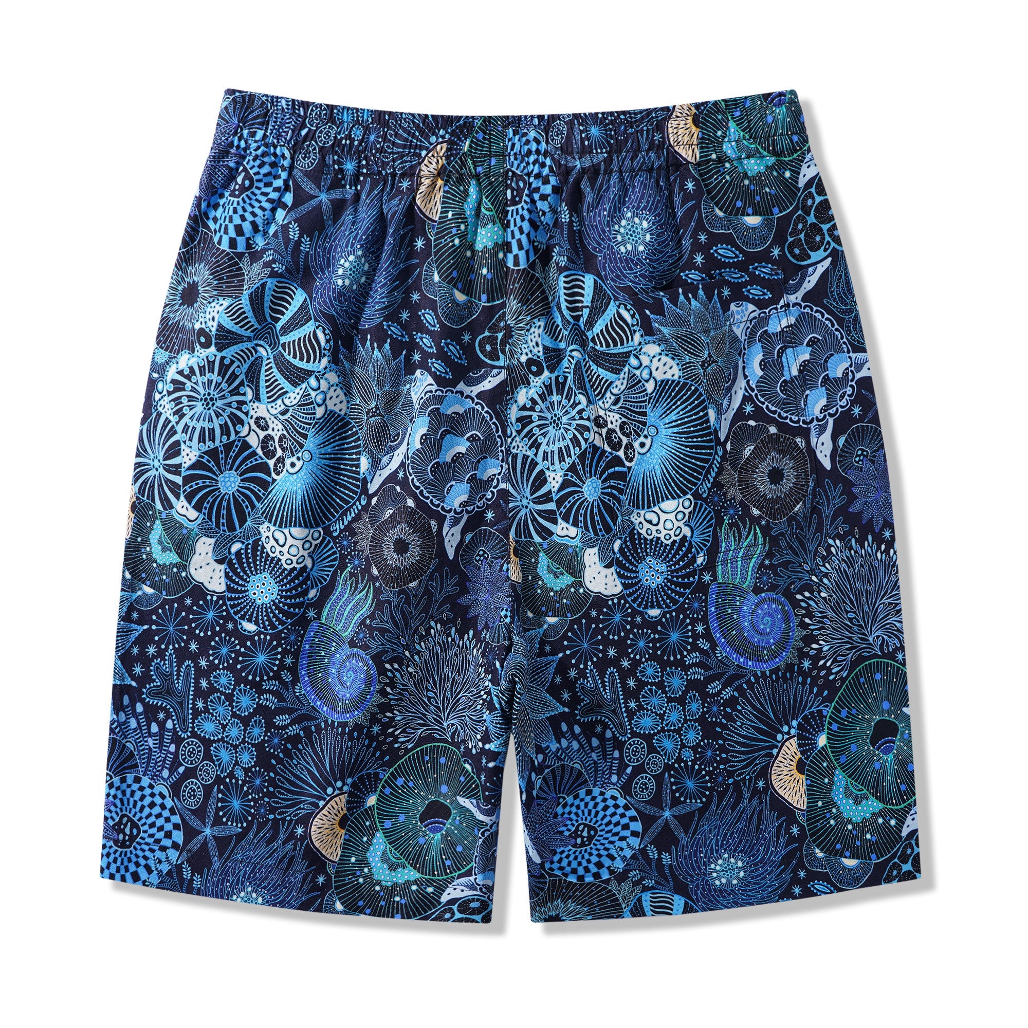 Men's Printed Floral Drawstring 100% Cotton Blue Aloha Reef Rules
