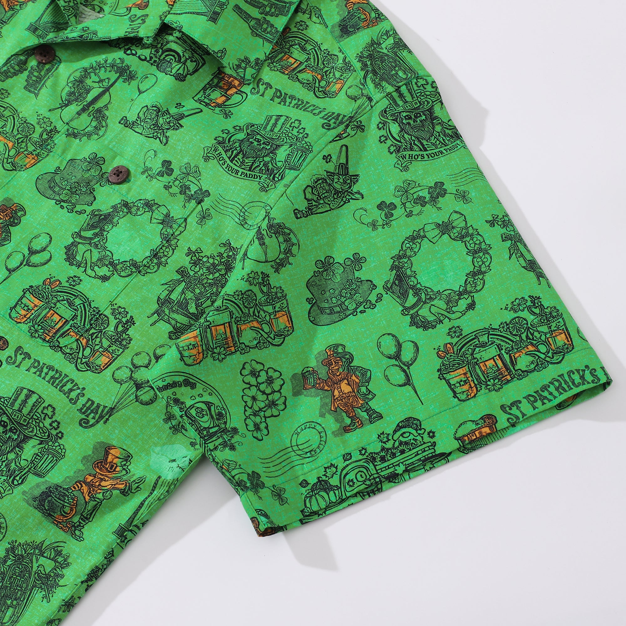 Hawaiian Shirt für Männer Feier-Shirt Camp-Kragen 100% Baumwolle