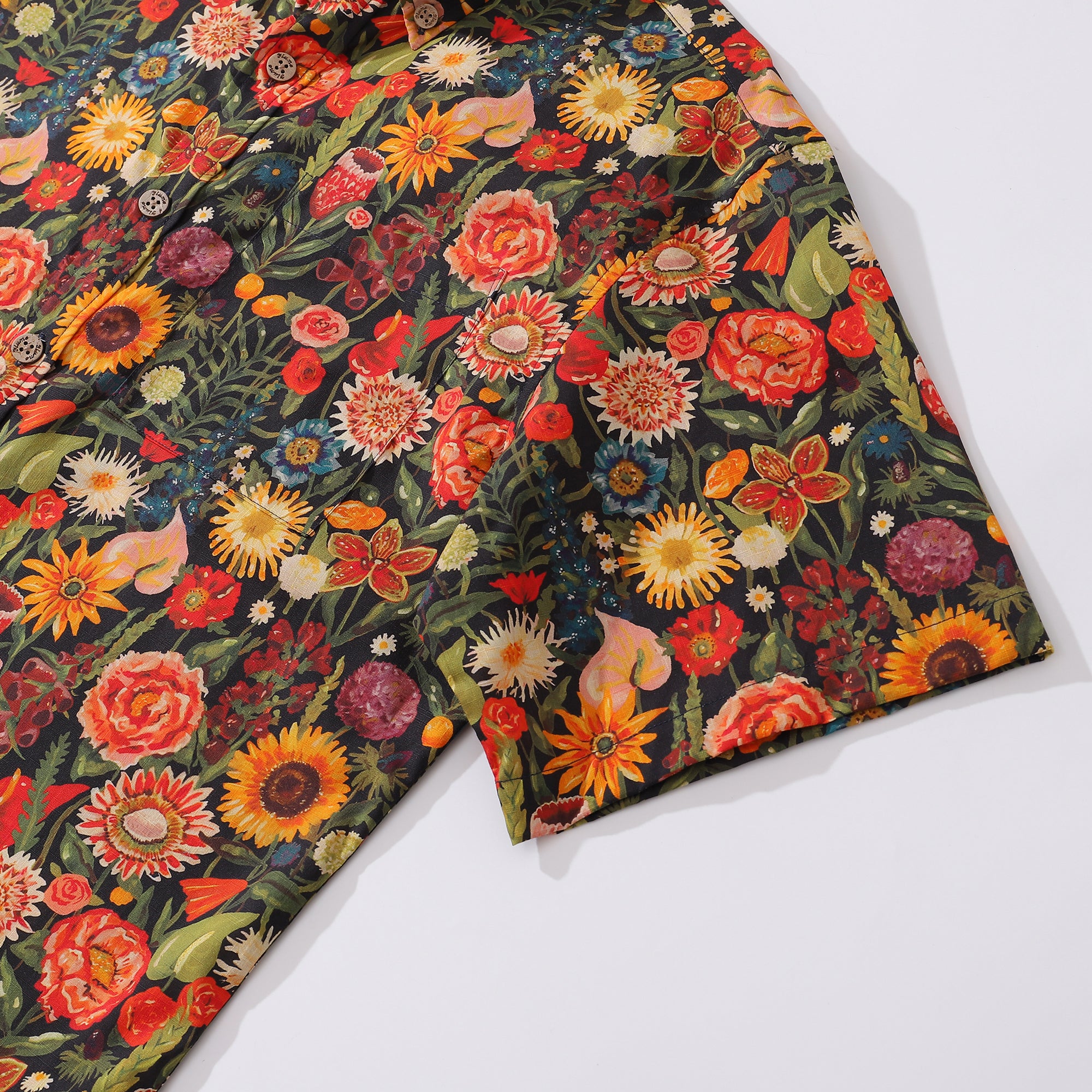 D222393 HAWAIIAN VINTAGE 花柄 ショートスリーブシャツ 1930s Vintage 