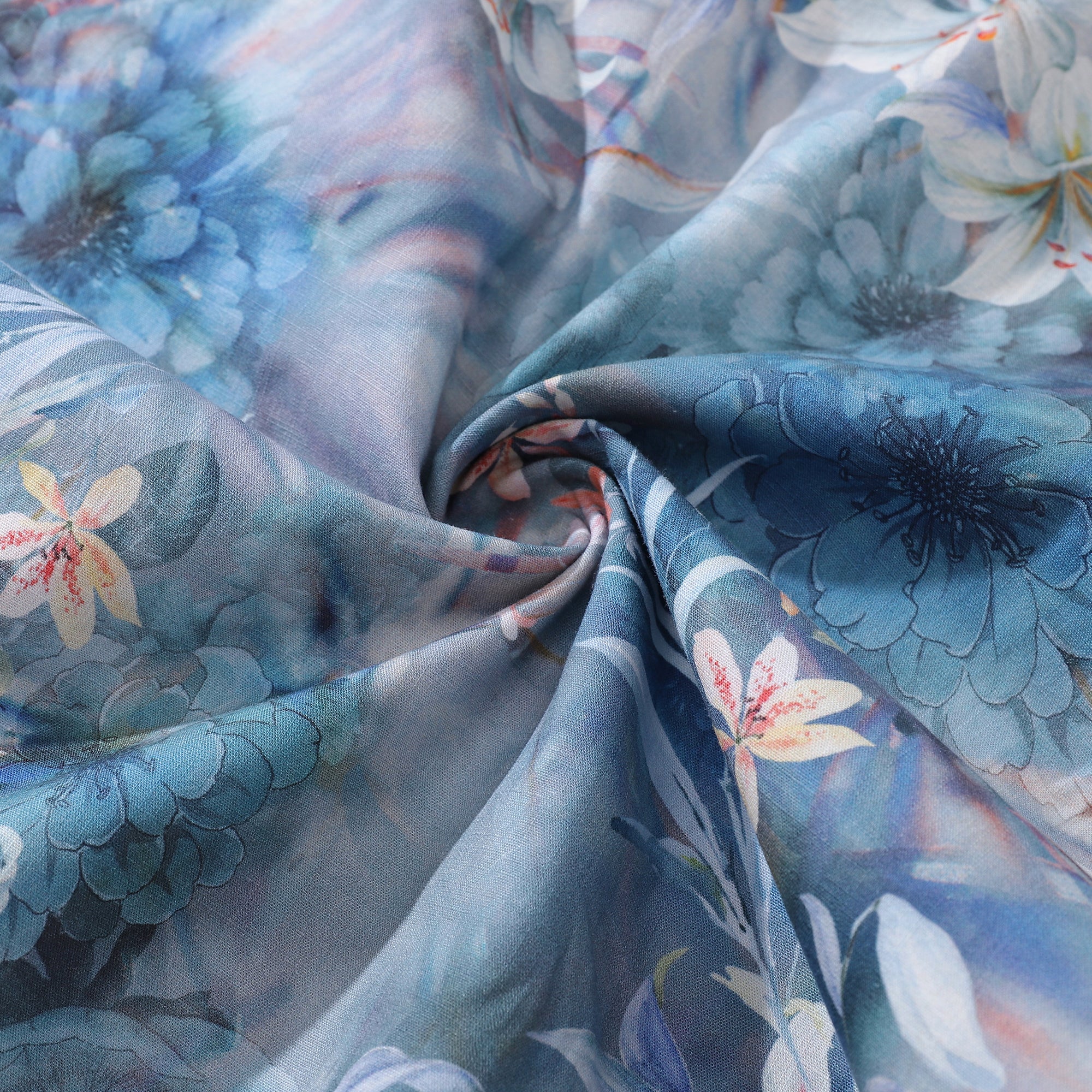 1950er Jahre Hawaiian Hemd für Männer Blumen-Button-Down-Hemd Kurzarm 100% Baumwollhemd Blumenflüschter im Nebel