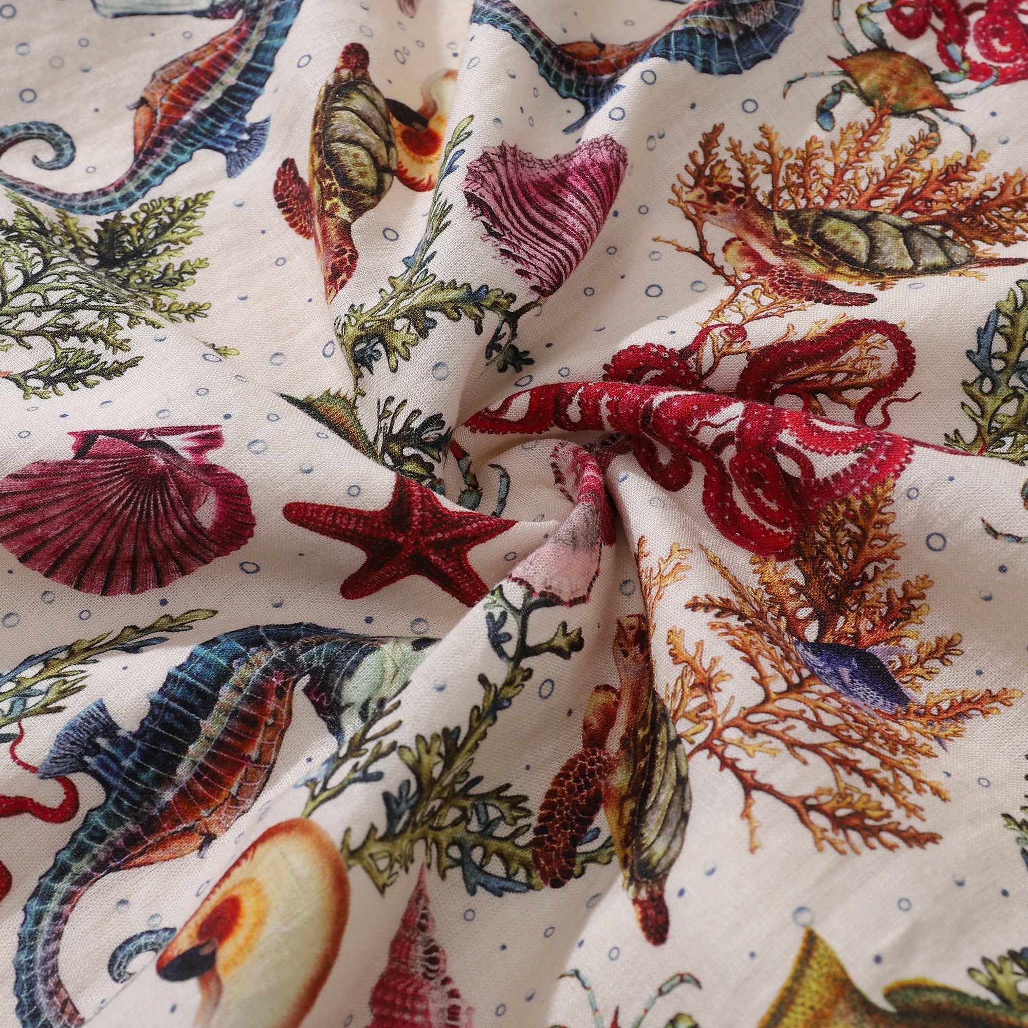 Hawaiian Dress For Women Tropical Vacation Dress Marine Life Seahorse Octopus V-Neck dressesSleeveless Dress Marine Life Dress