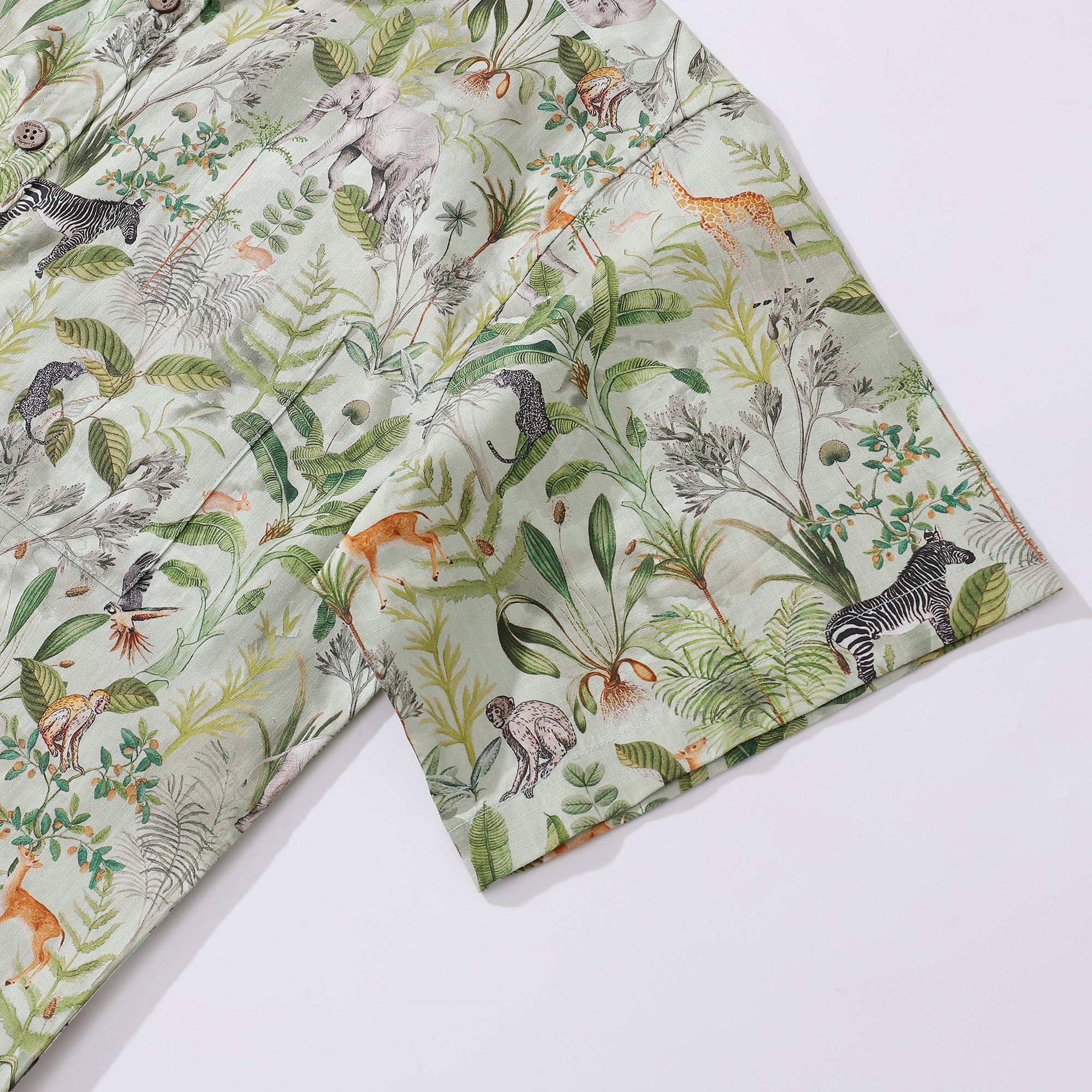 Hawaiian Shirt For Men Jungle Quest By GND Art Studio Button-down Shirt Short Sleeve 100% Cotton Shirt