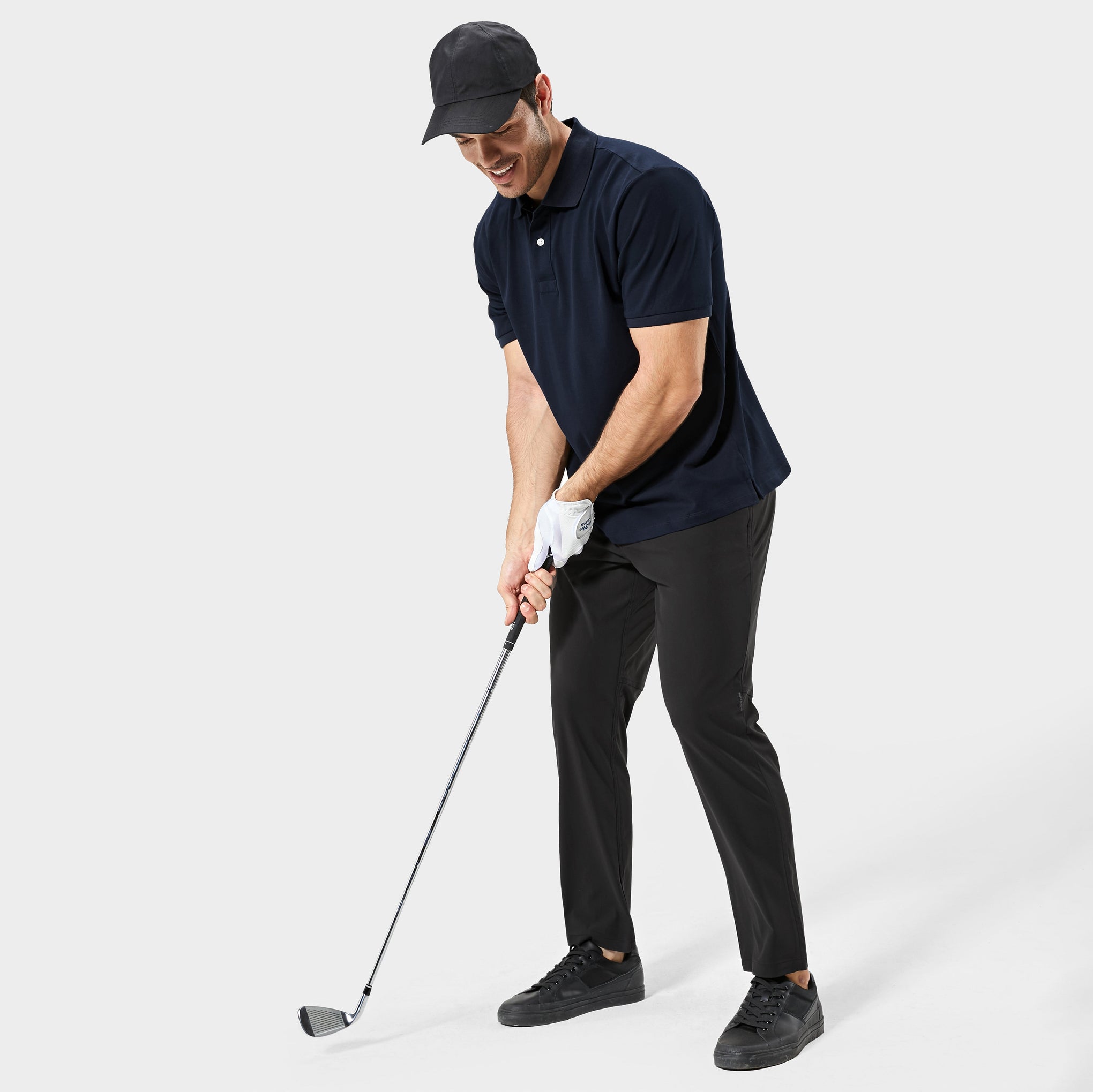 Basicsbeyond™ Herren Hawaiian Schweißresistentes Pique Polo - NAVY