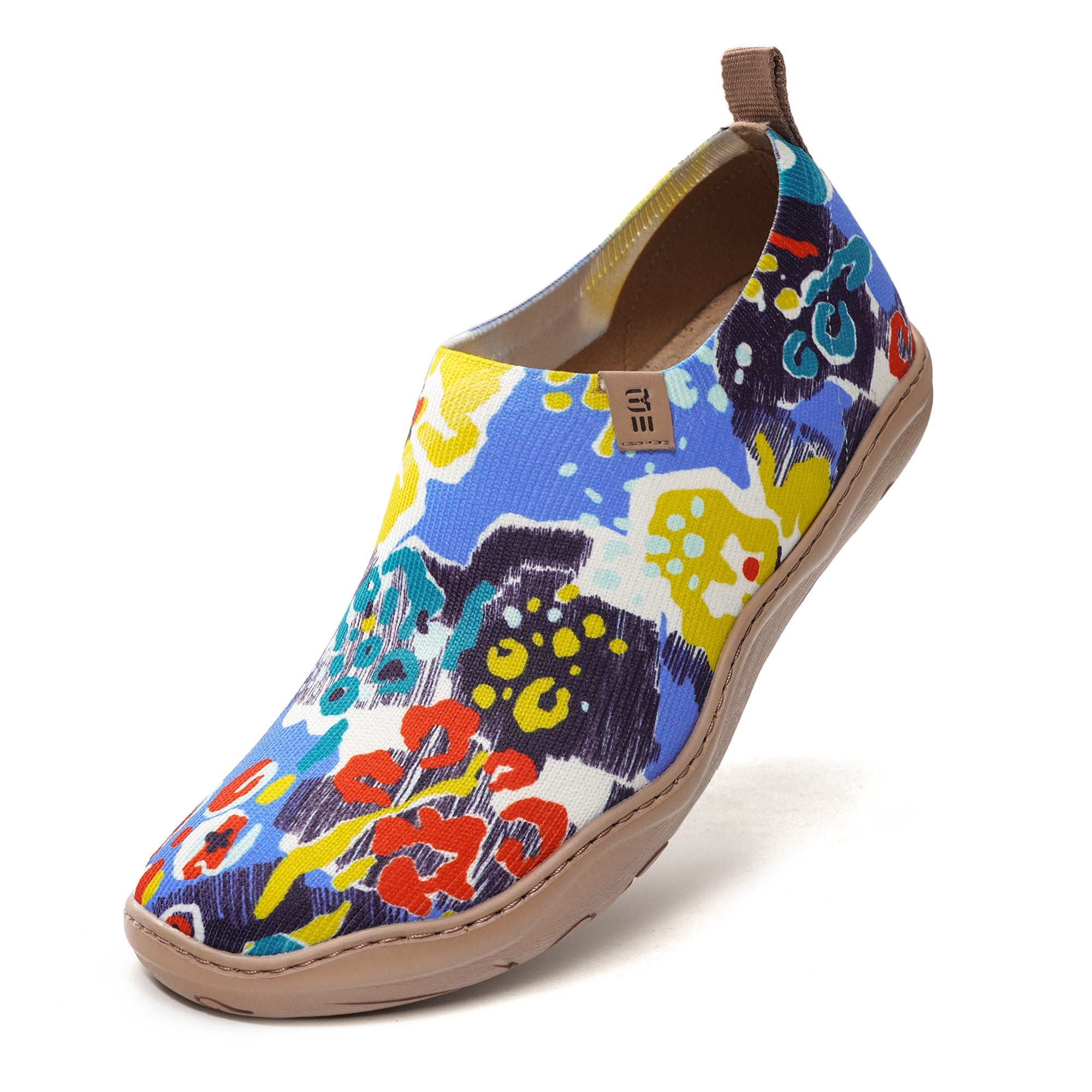 Yiume Women's Art Slip-On Shoes Comfortable Breathable Knit Casual Blue Coral Reef Footwear Stylish Blue Coral Reef Women's Shoes