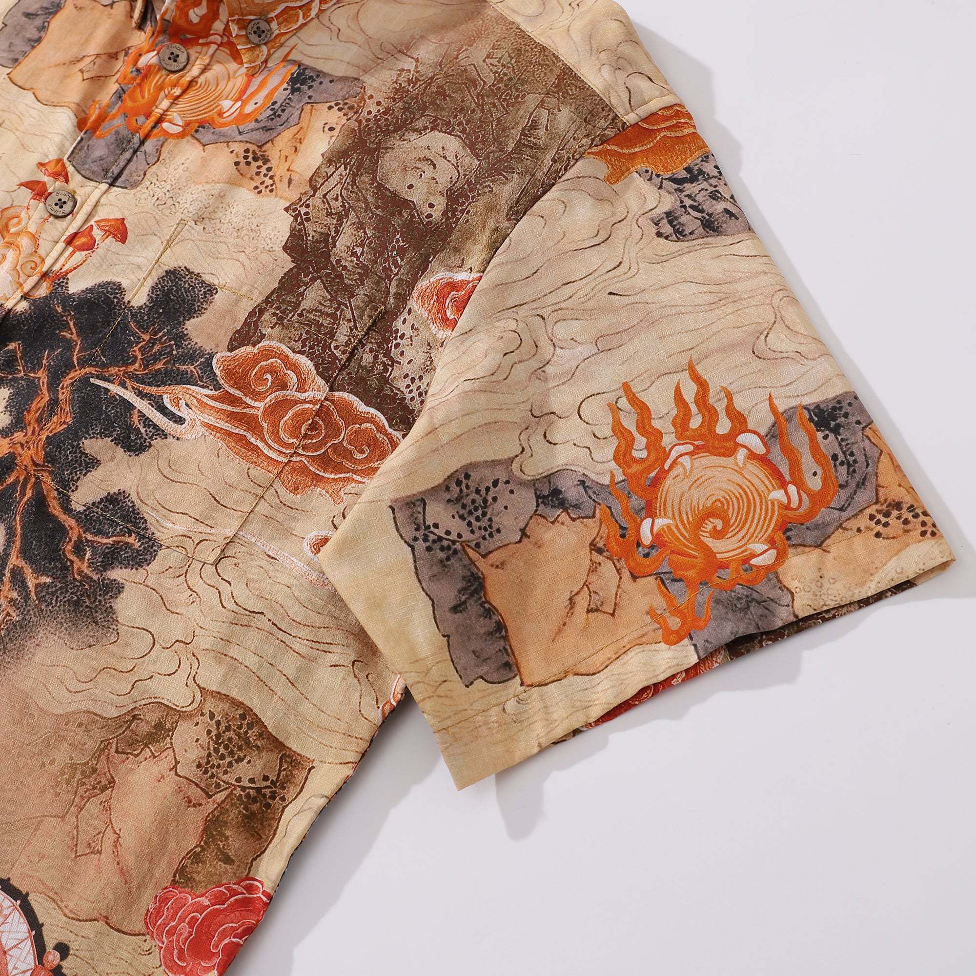 Art-inspired men's shirt, vacation style