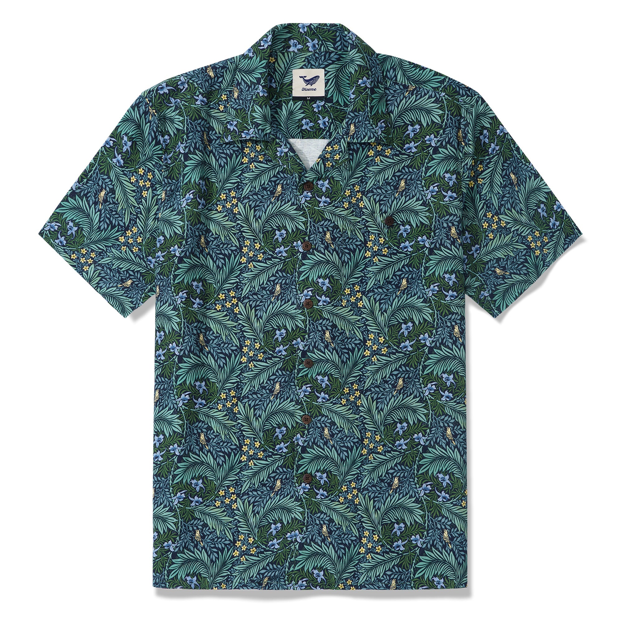 Hawaiian Shirt für Männer Foreat Mist Shirt Camp Collar - Seide