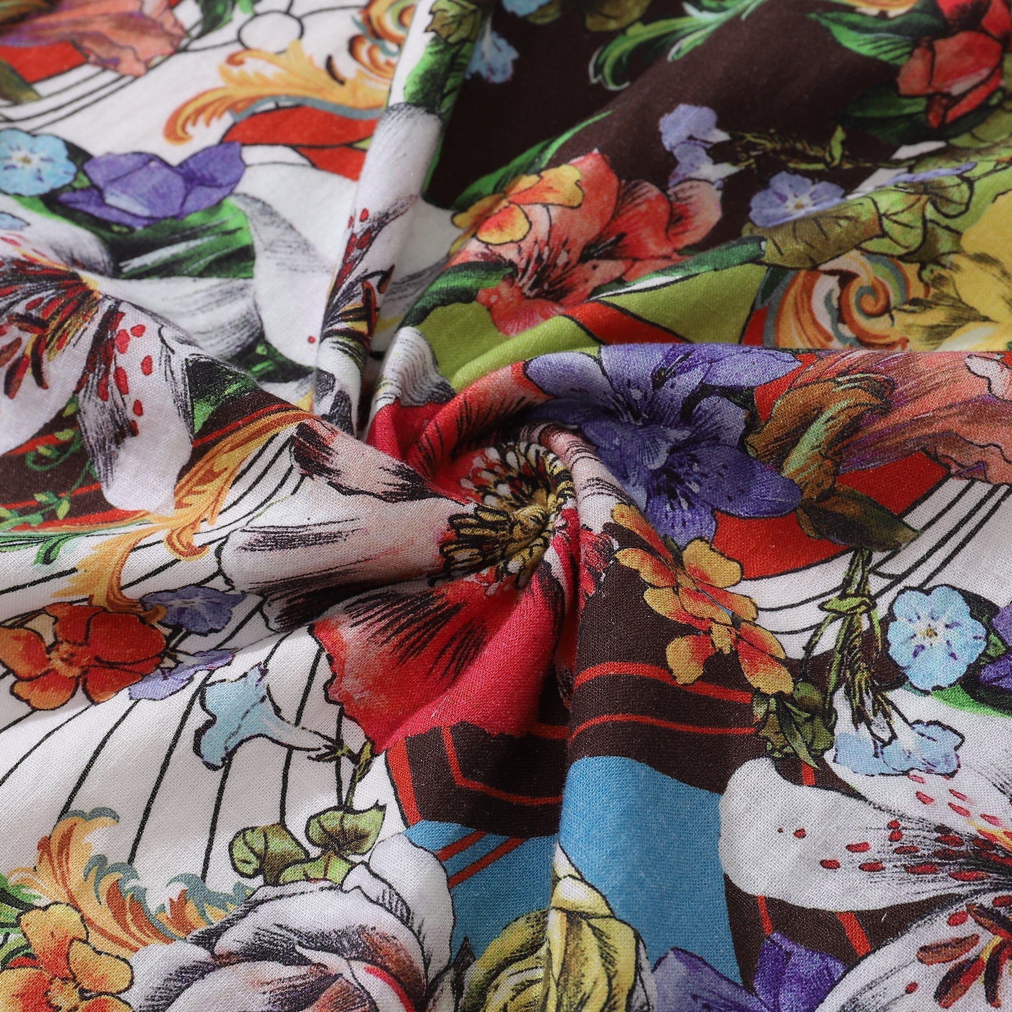 Hawaiian Dress For Women Floral Geometry V-Neck Dress