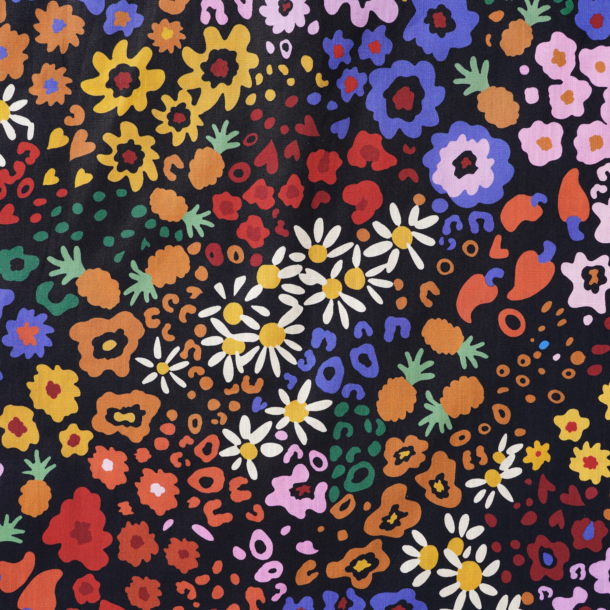 メンズハワイアンシャツ半袖キャンプカラー100％コットンブラックアロハミッドナイトブロッサムレオパードプリント