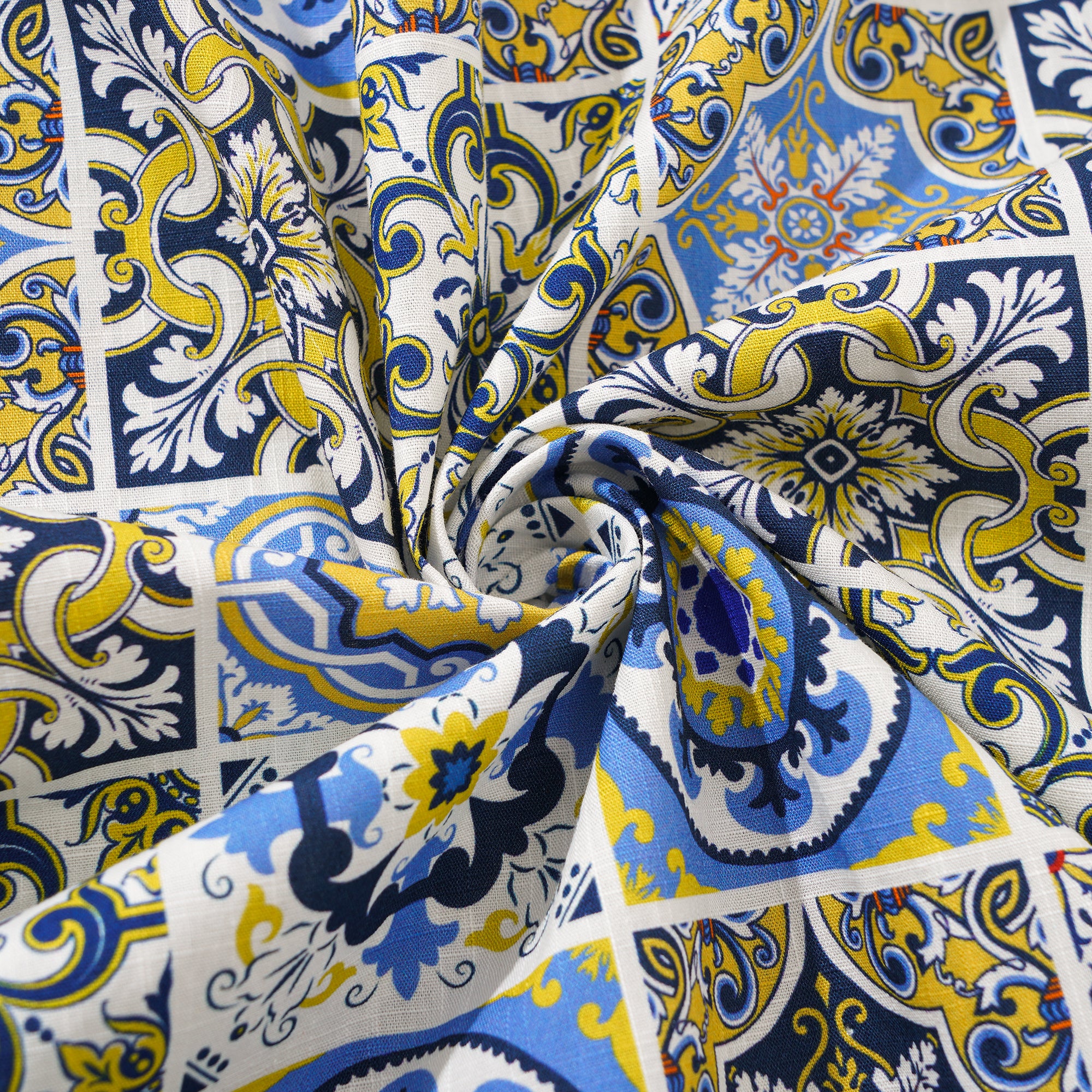 Men's Hawaiian Shirt Short Sleeve Button-down 100% Cotton White Aloha Sicilian Breeze