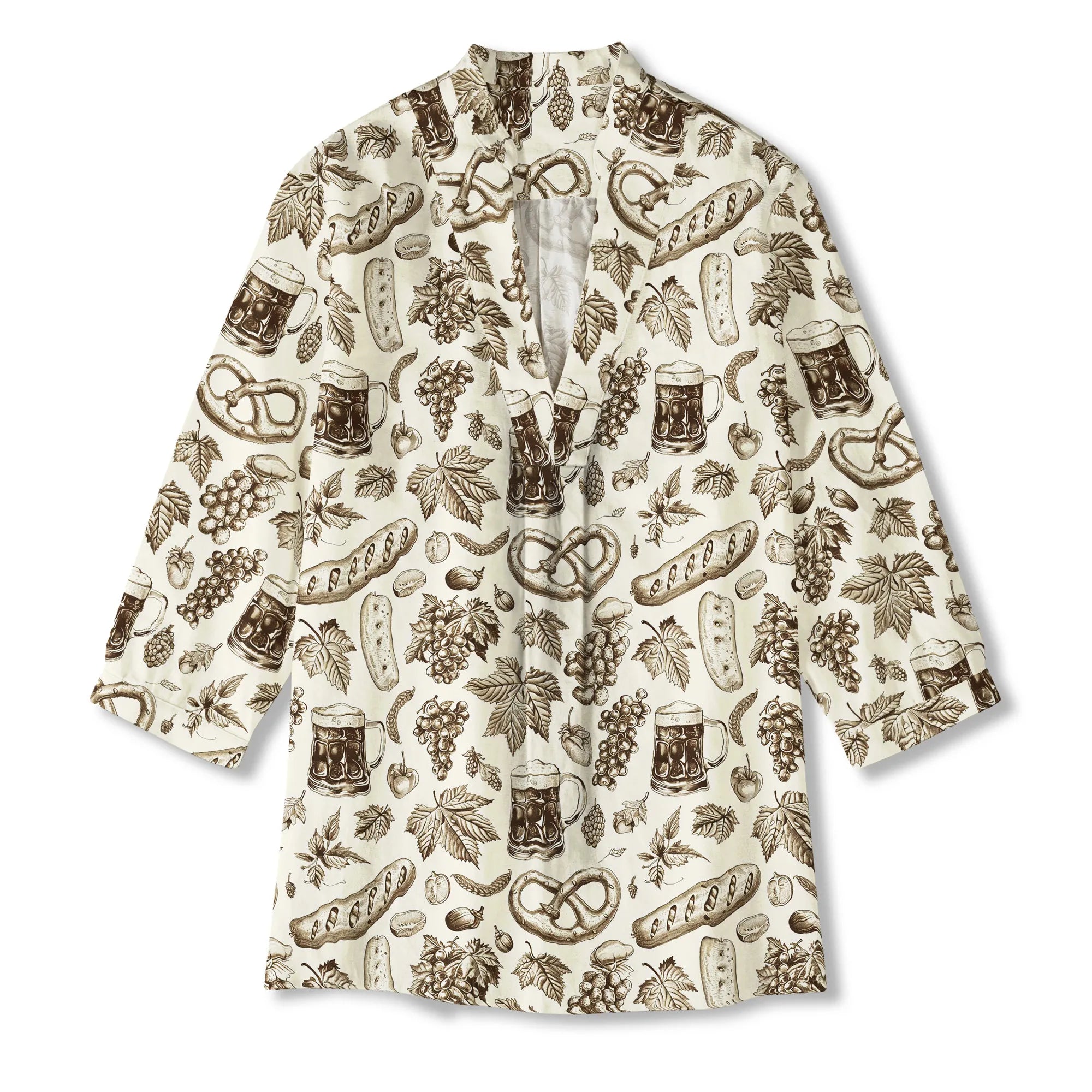 Beige women's blouse, Oktoberfest inspired