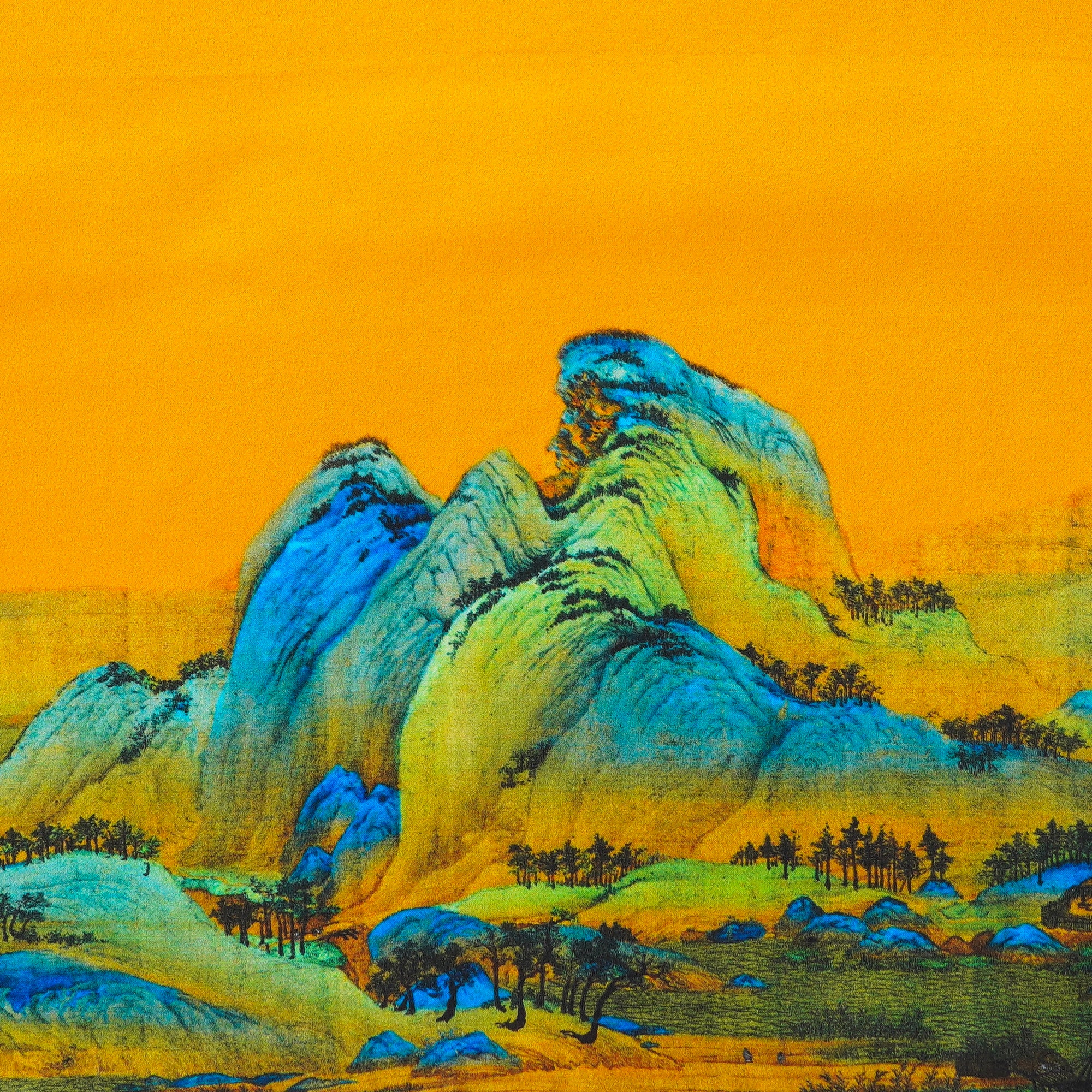 Floral Square Scarf 100% Mulberry Silk Roaming the Nature Roaming The Nature 100% Silk 53*53cm