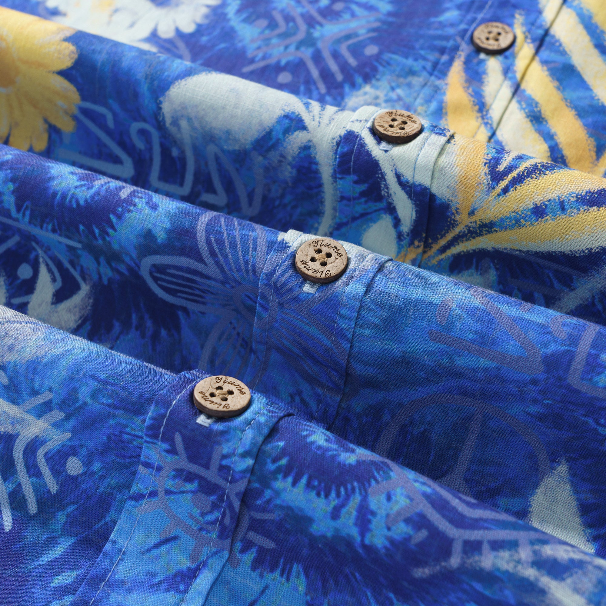 Enchanted Meadow Chemise à Manches Courtes Aloha Hawaiian 100% Coton pour Homme