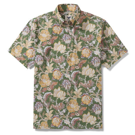 Chintz Charm Hawaiian Shirt for Men, floral art design