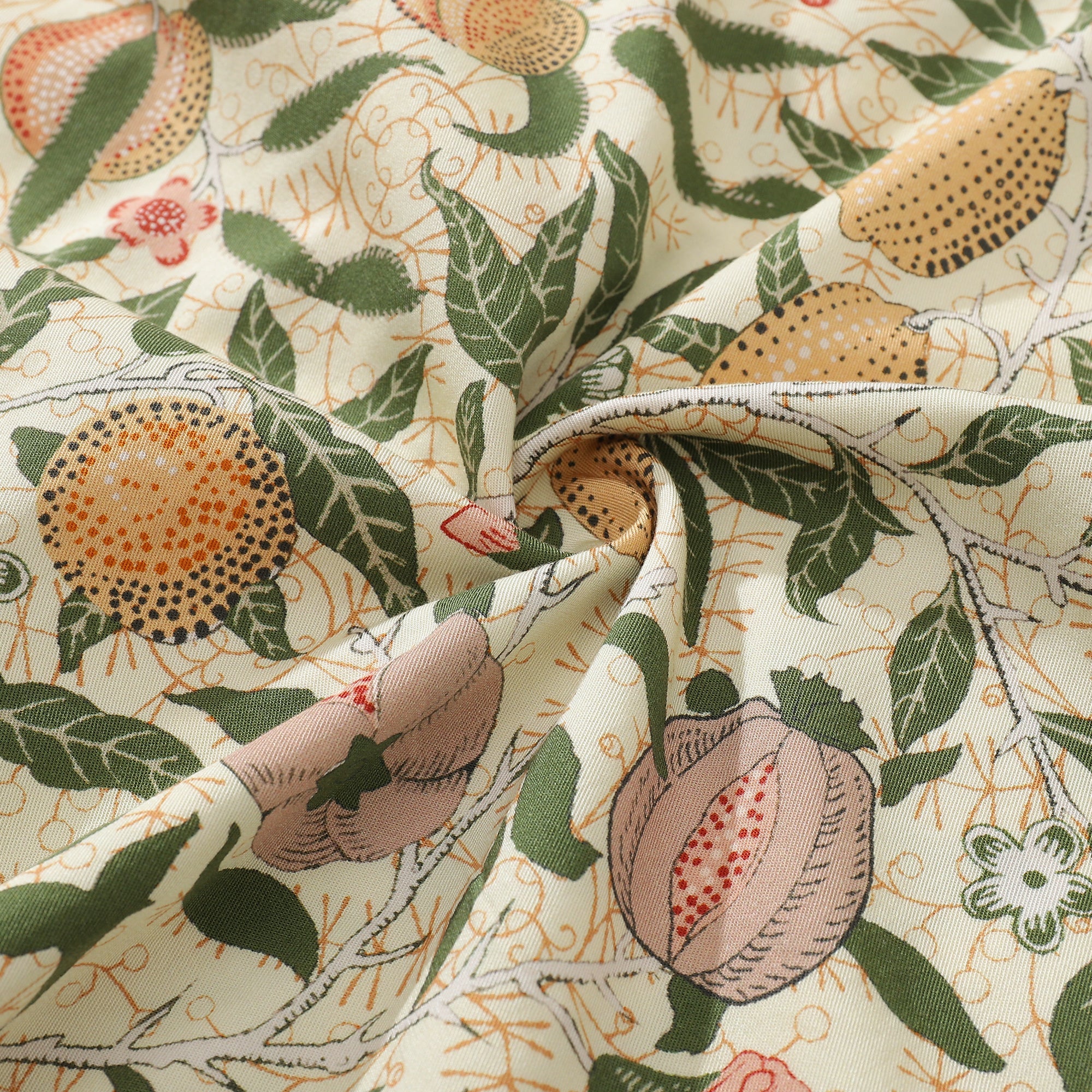 Fruit Hawaiian Shirt For Men William Morris Designer Shirt Tencel™ Pomegranate (tencel™)