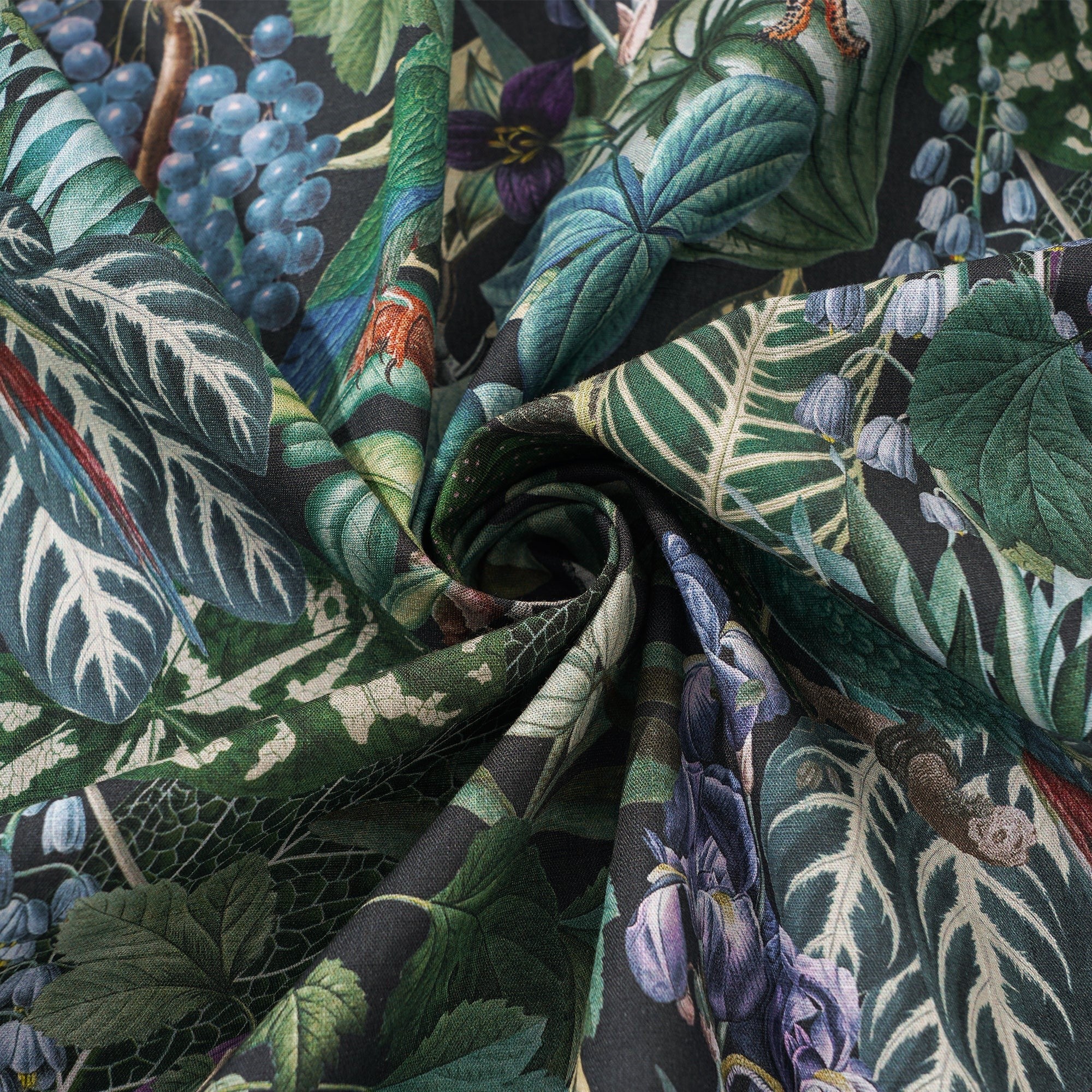 Chemise hawaïenne pour homme à manches courtes, boutonnée, 100 % coton, verte, Aloha Murmures de la jungle