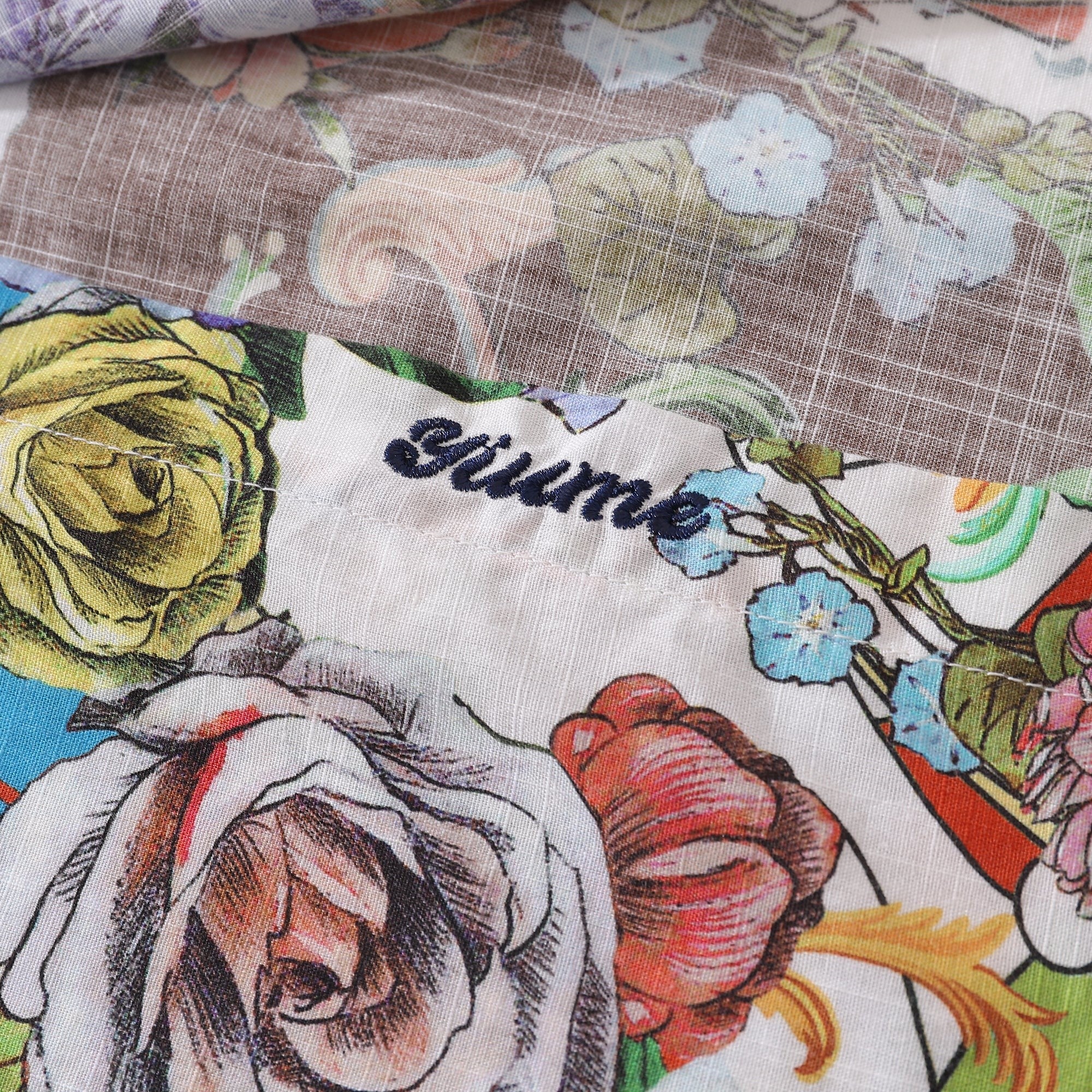 Men's Hawaiian Shirt Vibrant Blooms 1930s Vintage Long Sleeve Aloha Shirt