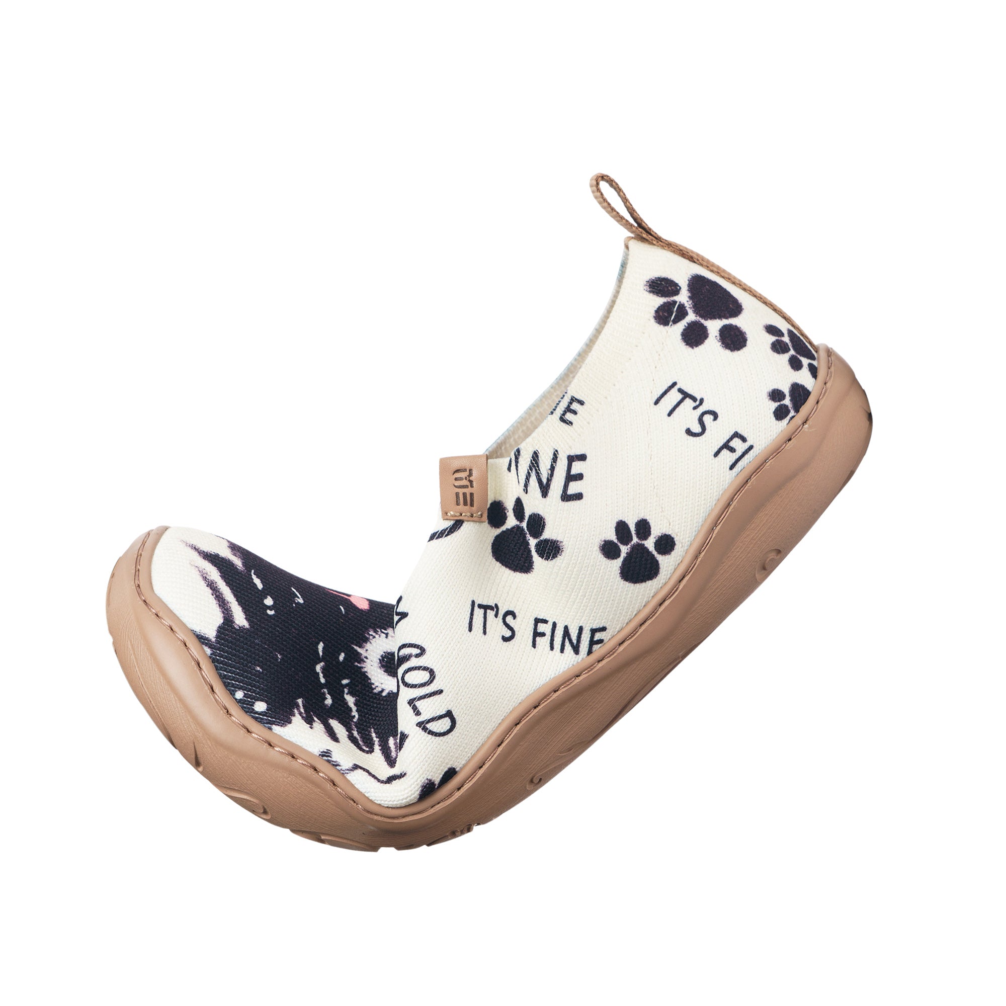 Black Cat Print Cute Women's Slip-On Shoes Painted Canvas Sneakers