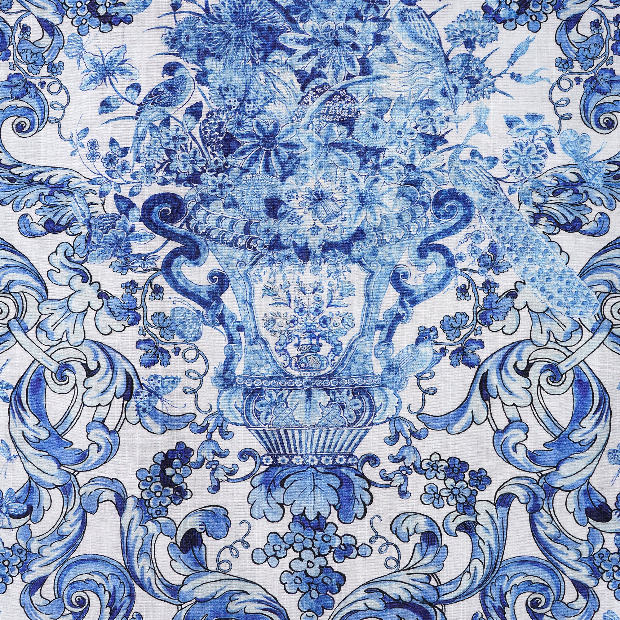 Chemise hawaïenne masculine à manches courtes à manches courtes 100% coton bleu Aloha Floral Whisper