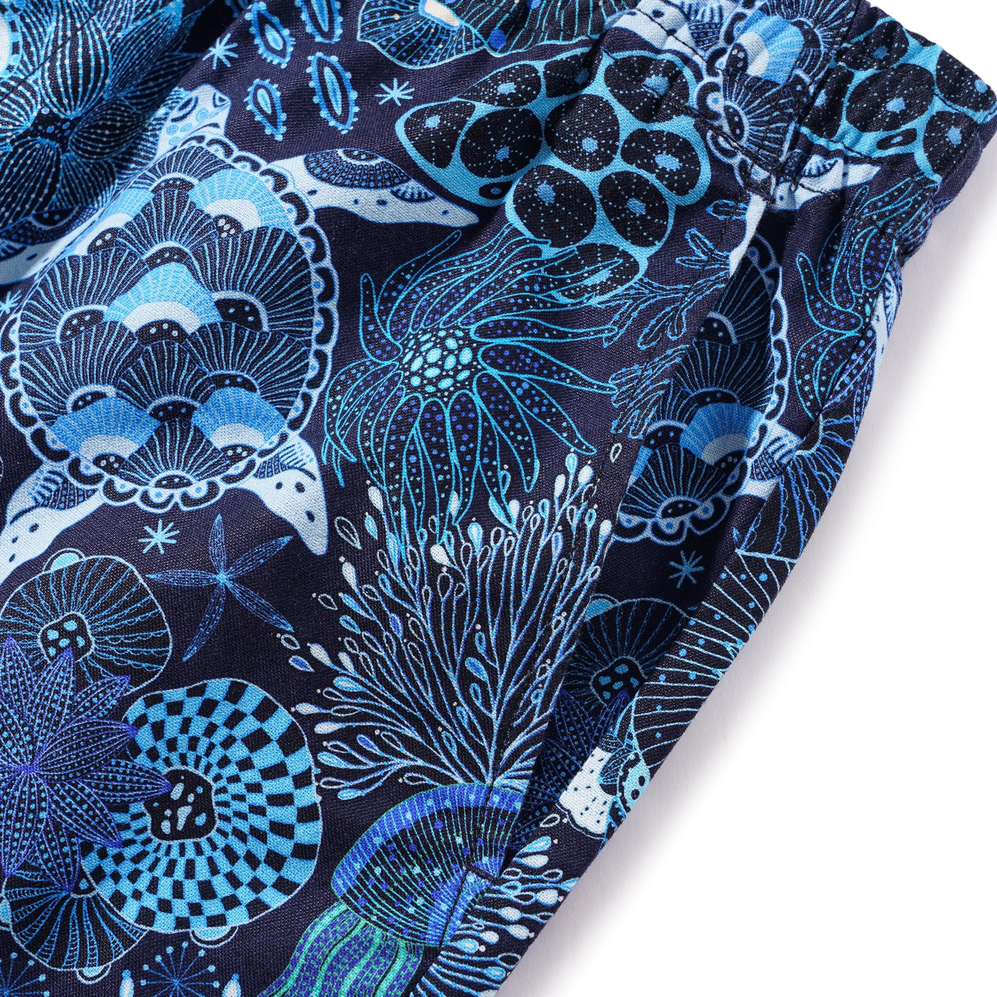 Men's Printed Floral Drawstring 100% Cotton Blue Aloha Reef Rules