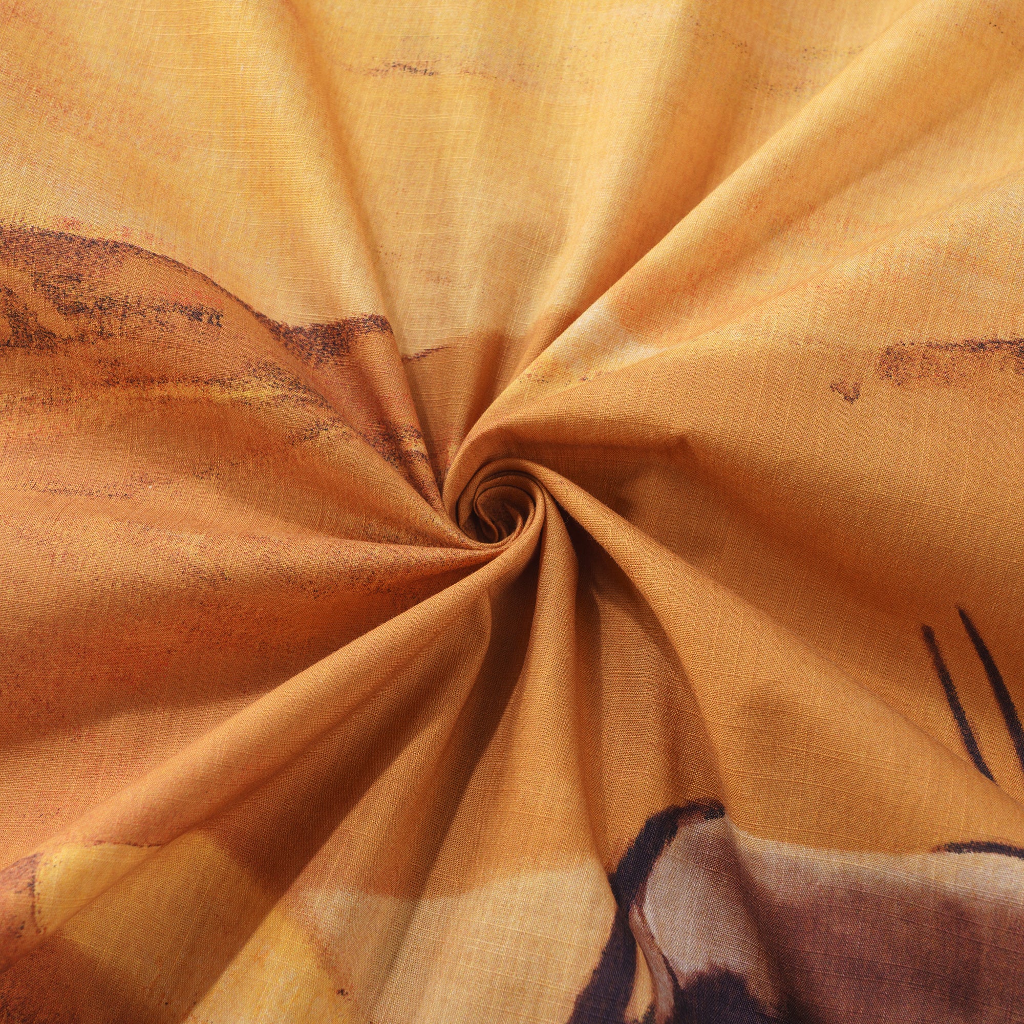 Herren -Hawaiian -Hemd Kurzarm Camp Halsharmino 100% Baumwolle gelbe Aloha Hitzewellen von Andrea Leonelli