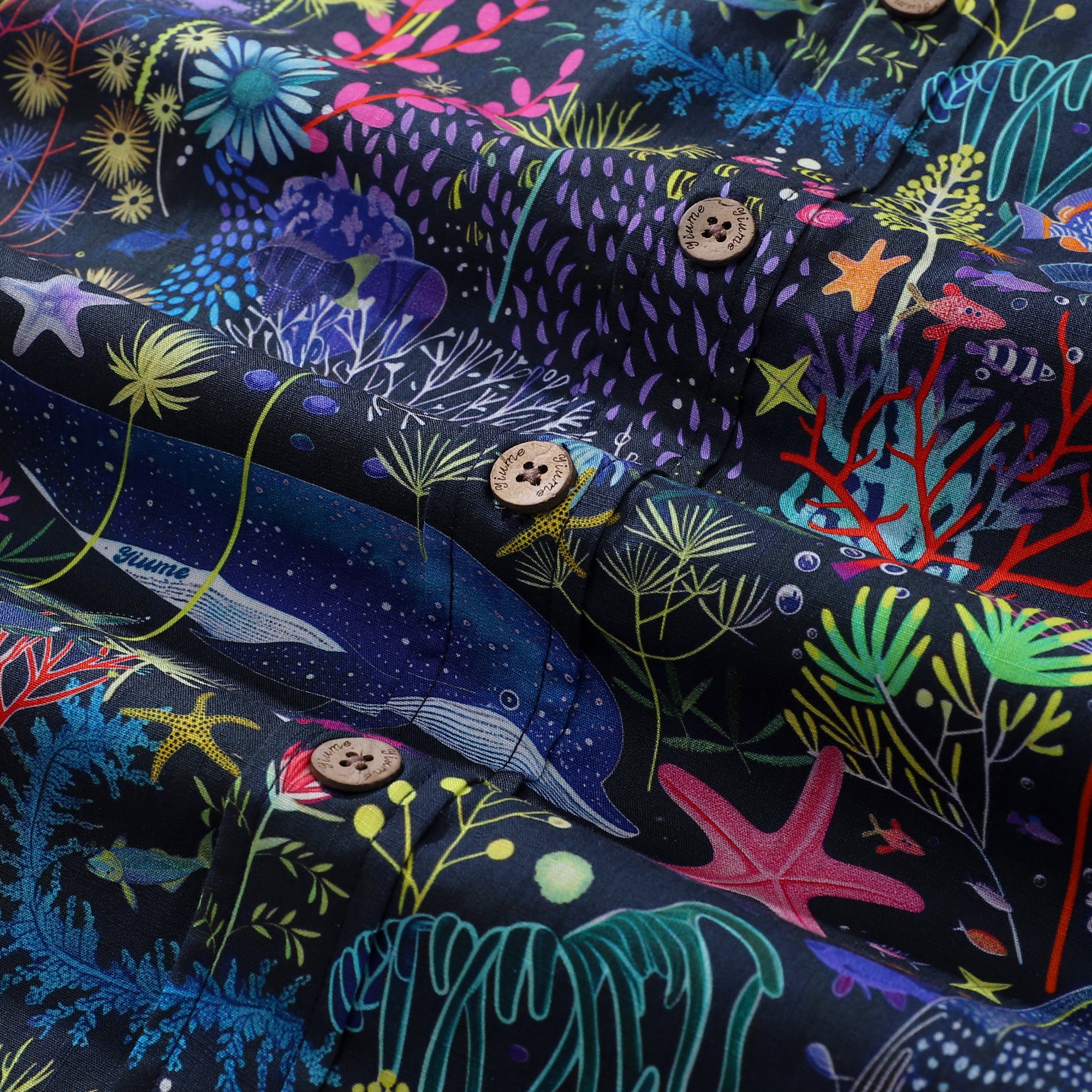 Chemise hawaïenne pour hommes Sous-marin Merveille Chemise à boutons courte à manches courtes 100 % coton