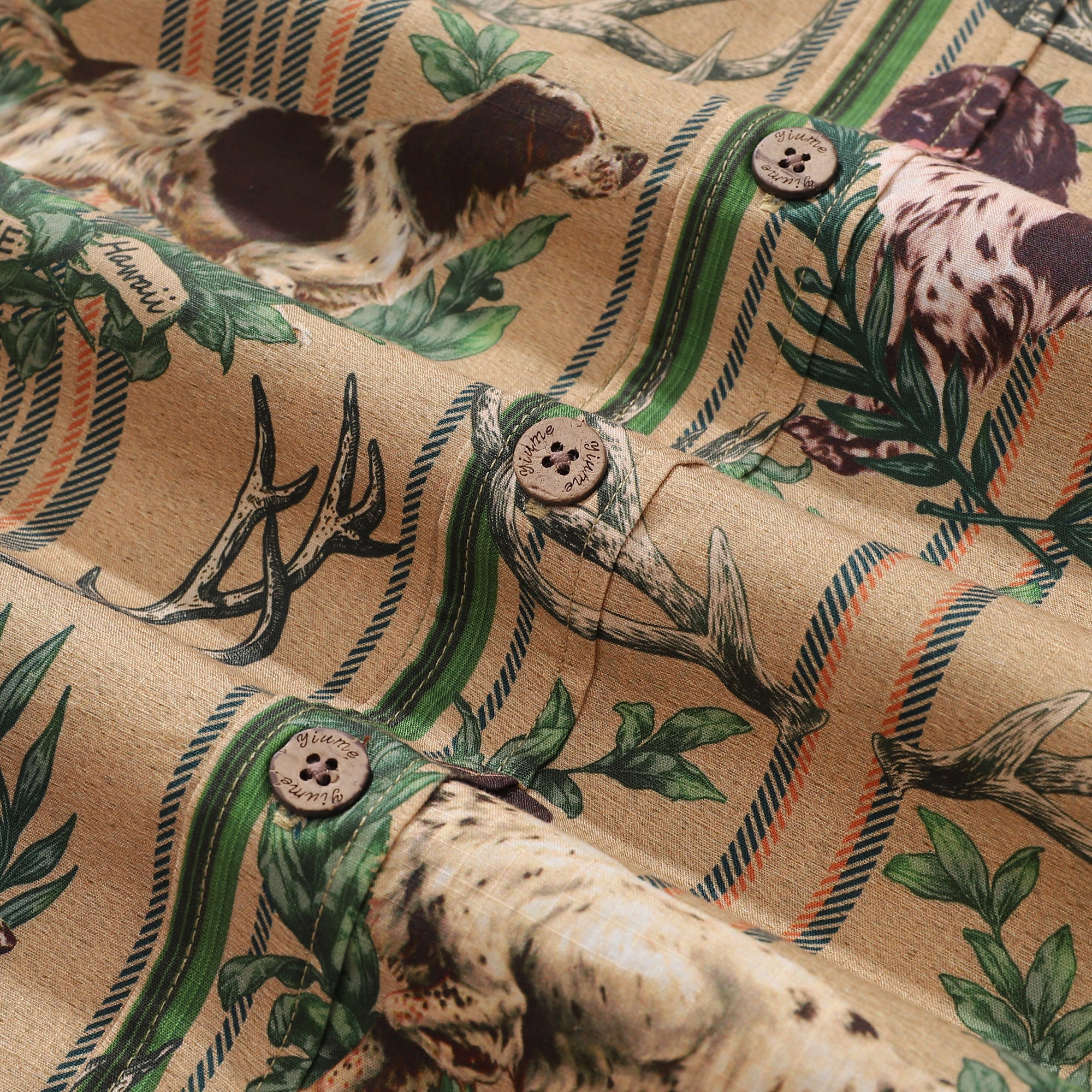 Hawaiian Shirt für Männer Sleuth Hound Button-down Shirt Kurzarm 100% Baumwollshirt