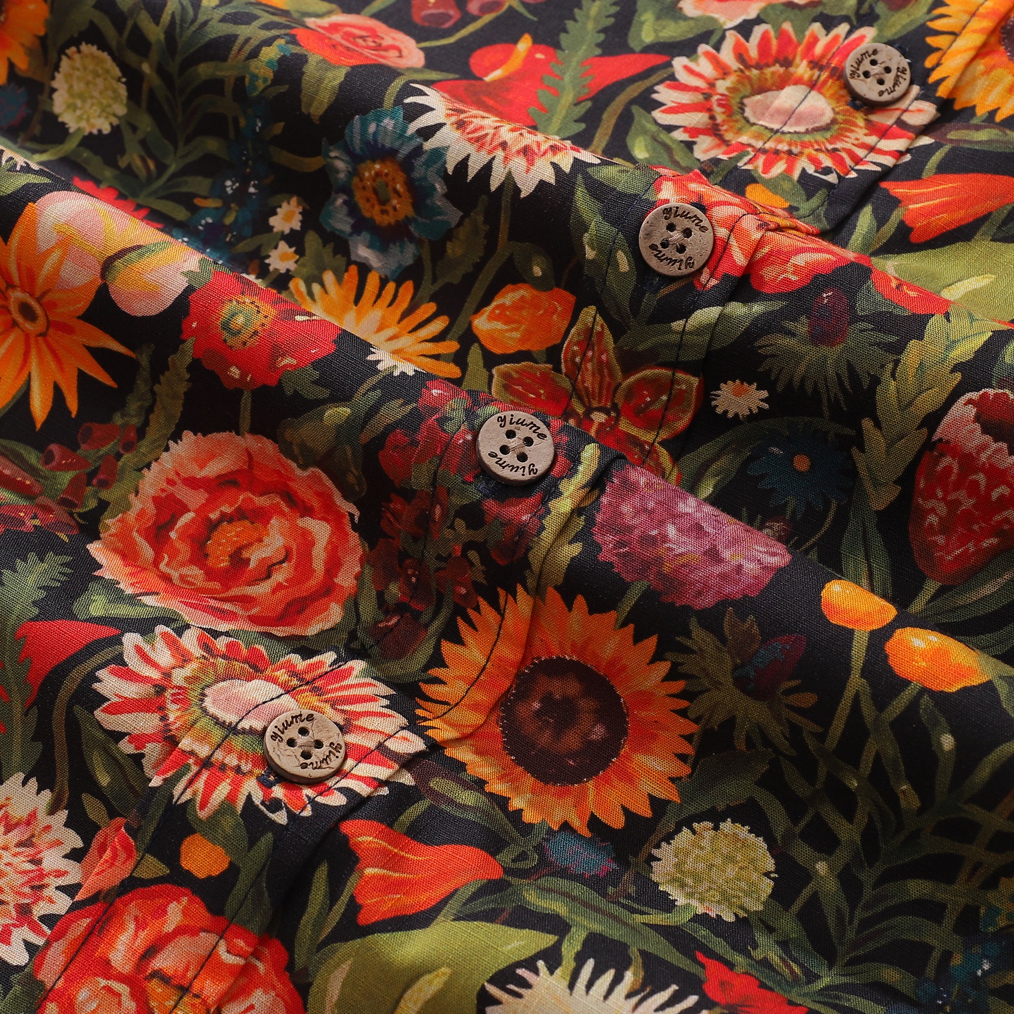 1930s Vintage Hawaiian Shirt For Men Flowers Shirt Button-down Short Sleeve 100% Cotton Shirt