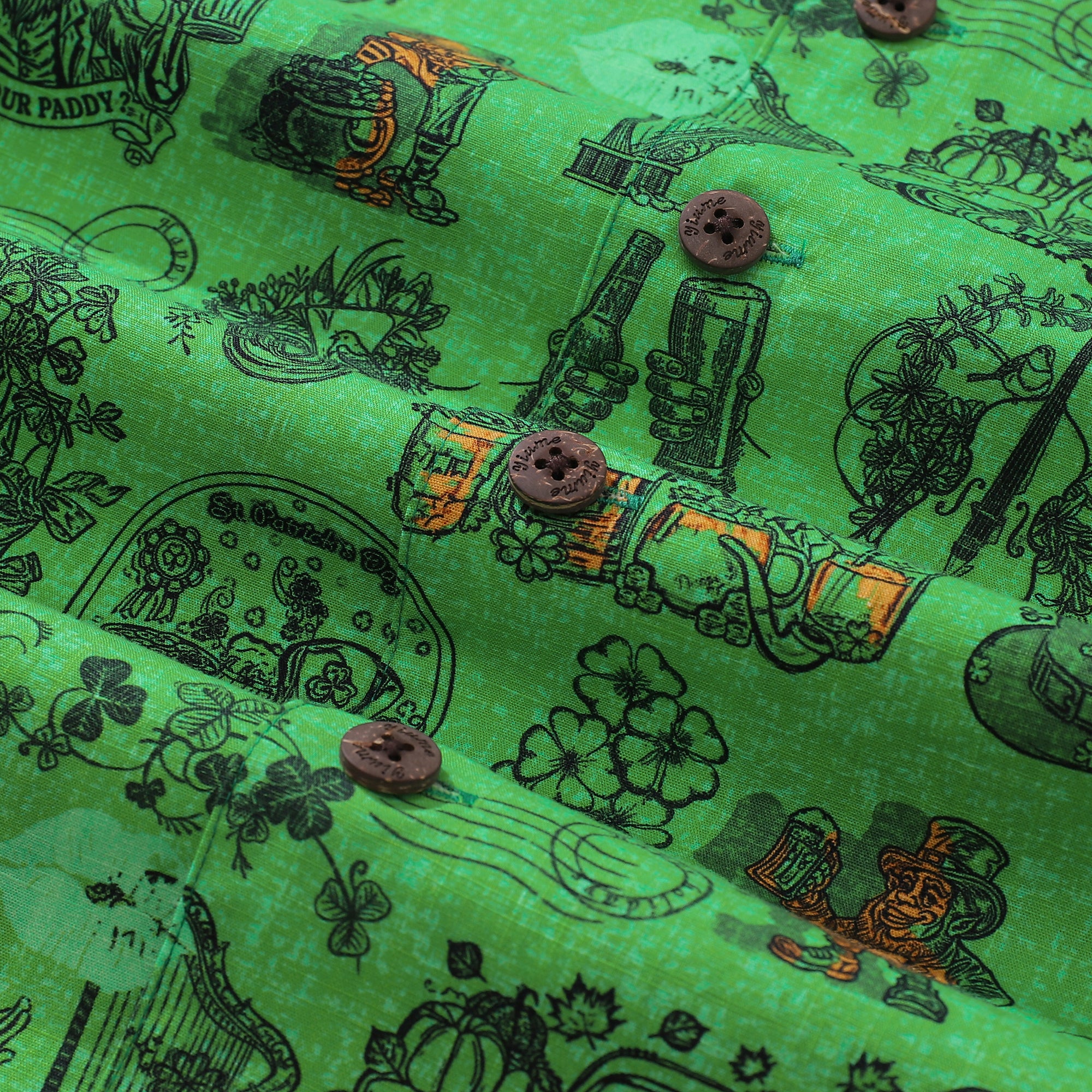 Hawaiian Shirt für Männer Feier-Shirt Camp-Kragen 100% Baumwolle