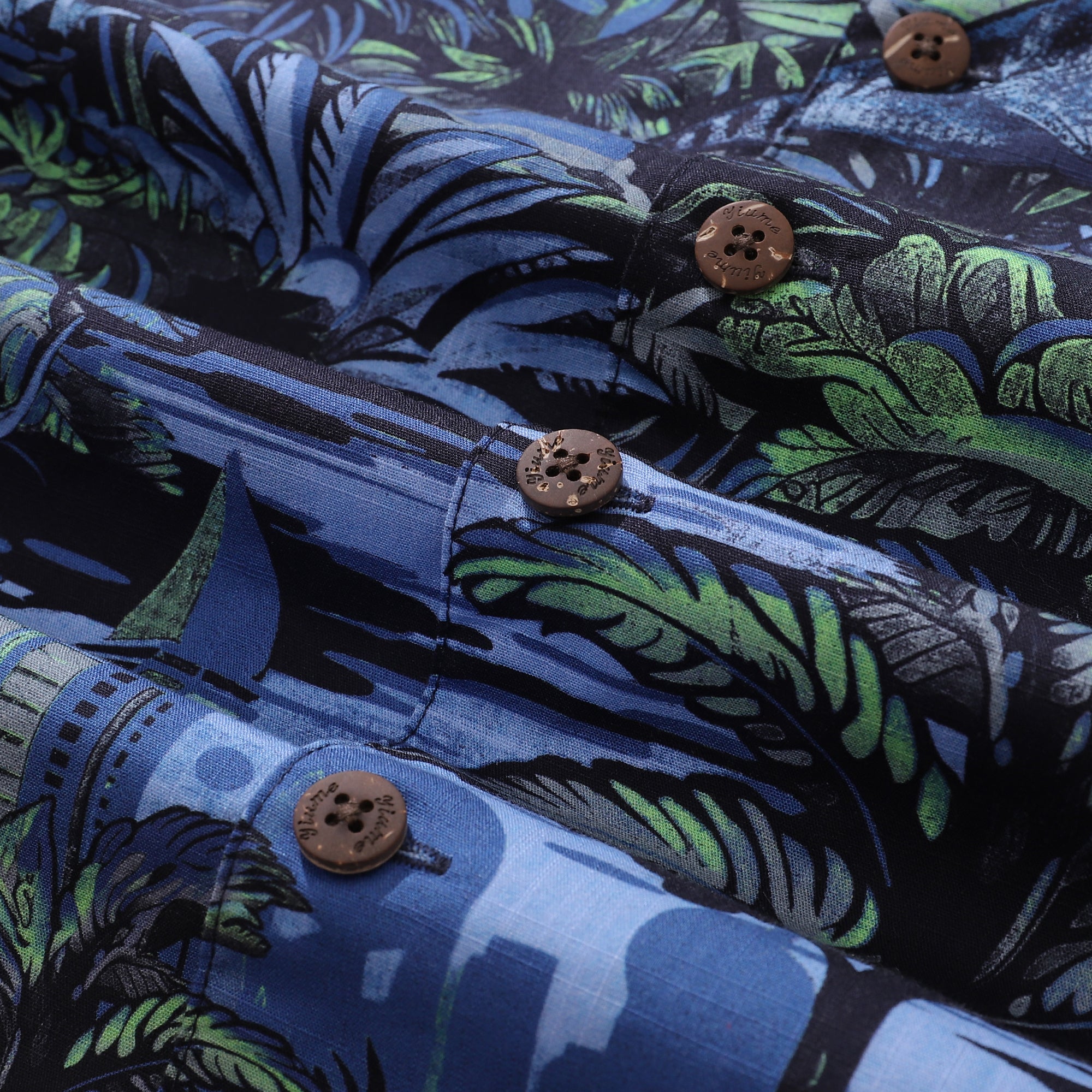 Hawaiian Shirt For Men Tropical Mirage Print Shirt Camp Collar 100% Cotton